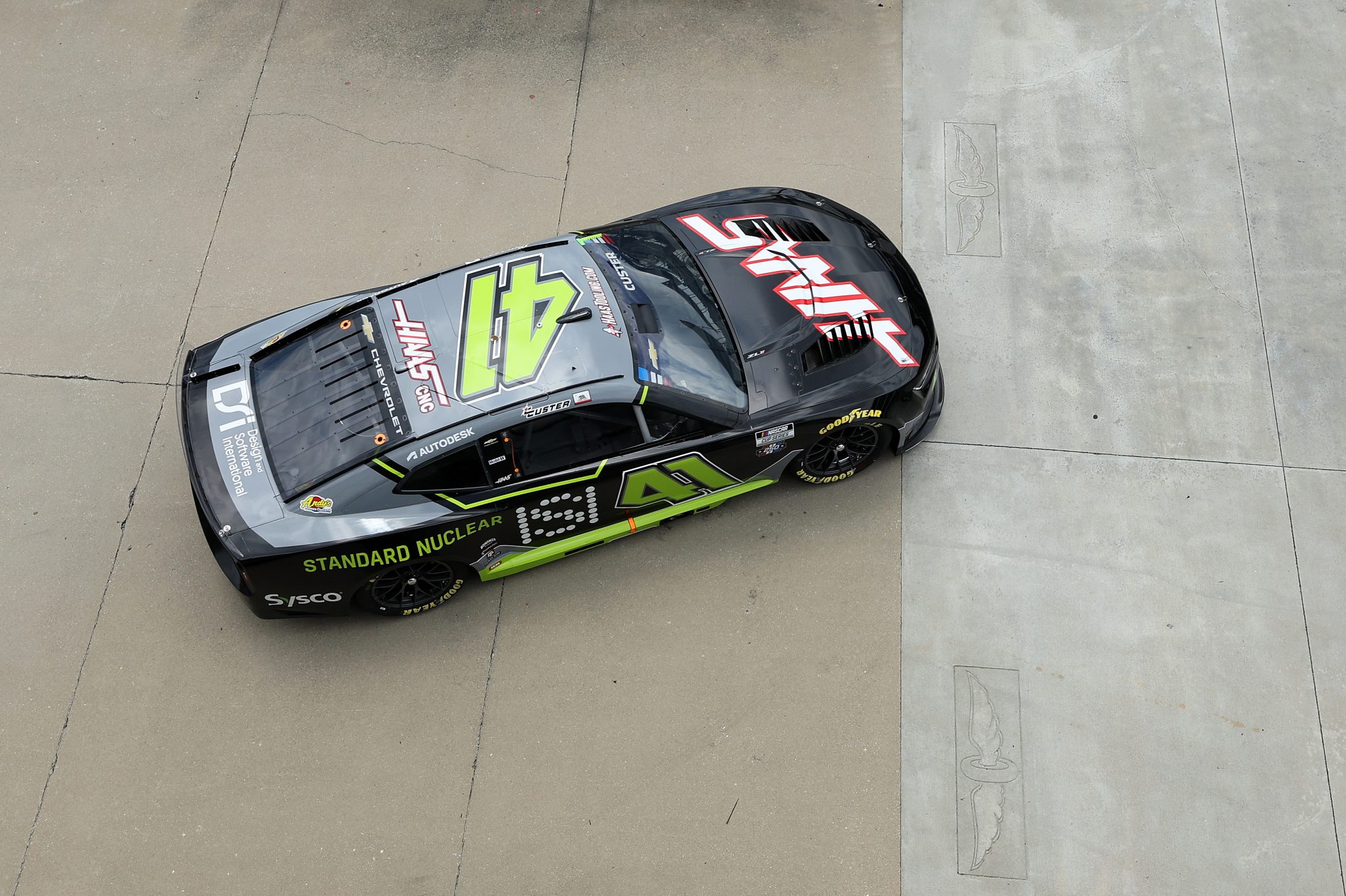 INDIANAPOLIS, INDIANA - JULY 24: Cole Custer, driver of the #41 Haas/Standard Nuclear Chevrolet, enters the track during practice for the NASCAR Cup Series Brickyard 400 at Indianapolis Motor Speedway on July 24, 2026 in Indianapolis, Indiana. (Photo by Logan Riely/Getty Images)