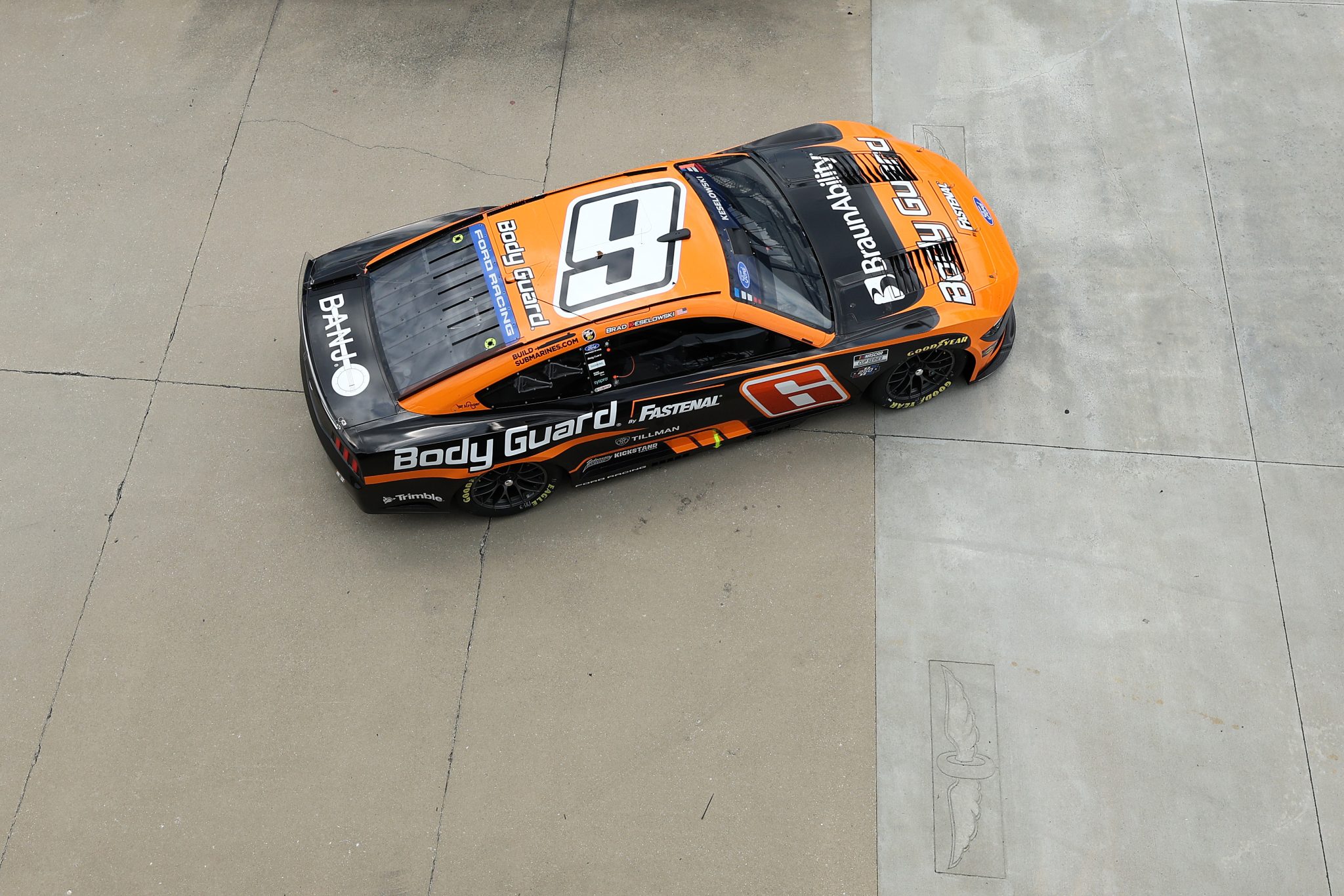 INDIANAPOLIS, INDIANA - JULY 24: Brad Keselowski, driver of the #6 Body Guard by Fastenal Ford, enters the track during practice for the NASCAR Cup Series Brickyard 400 at Indianapolis Motor Speedway on July 24, 2026 in Indianapolis, Indiana. (Photo by Logan Riely/Getty Images)