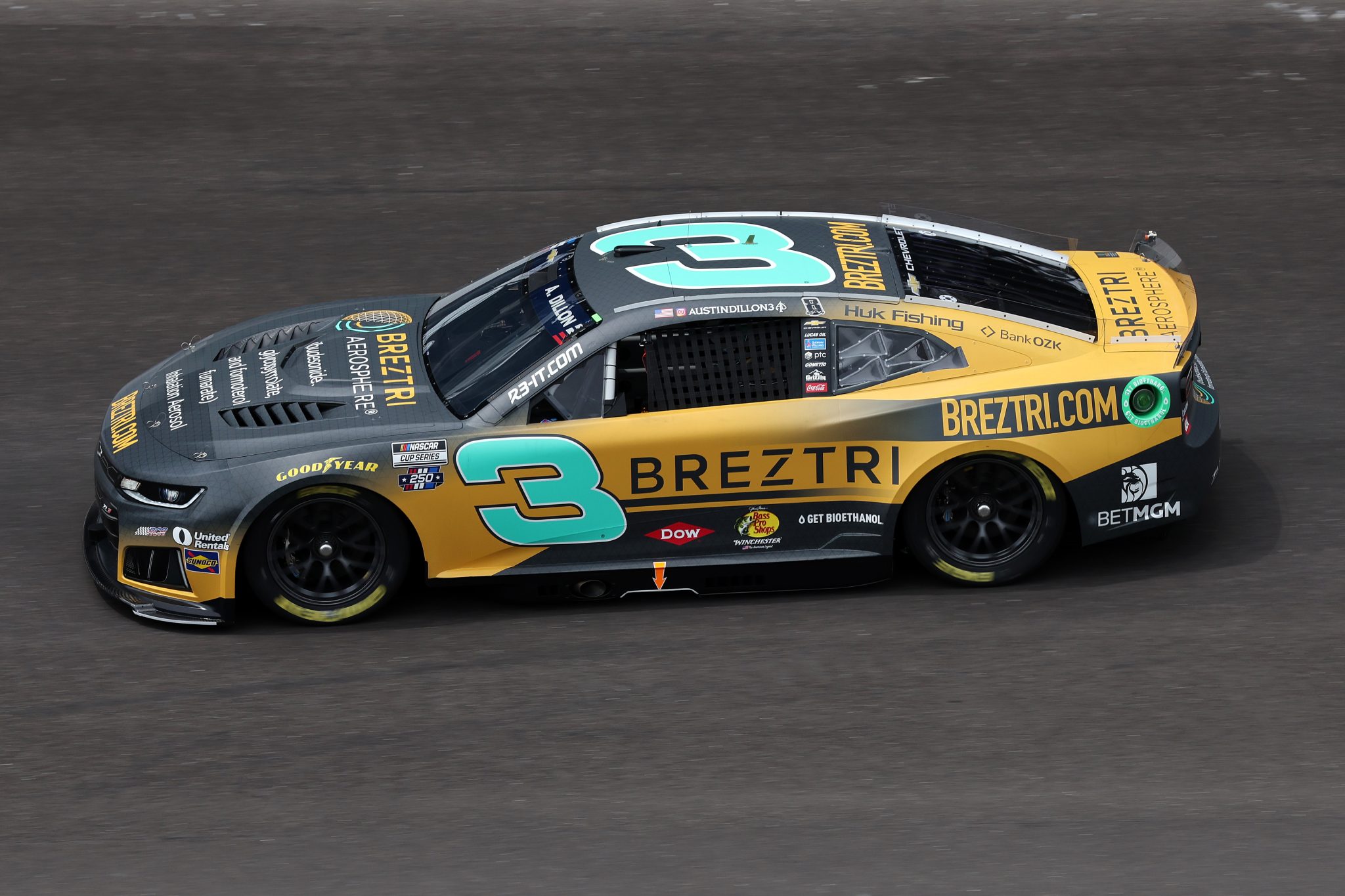 INDIANAPOLIS, INDIANA - JULY 24: Austin Dillon, driver of the #3 BREZTRI Chevrolet, drives during practice for the NASCAR Cup Series Brickyard 400 at Indianapolis Motor Speedway on July 24, 2026 in Indianapolis, Indiana. (Photo by Logan Riely/Getty Images)
