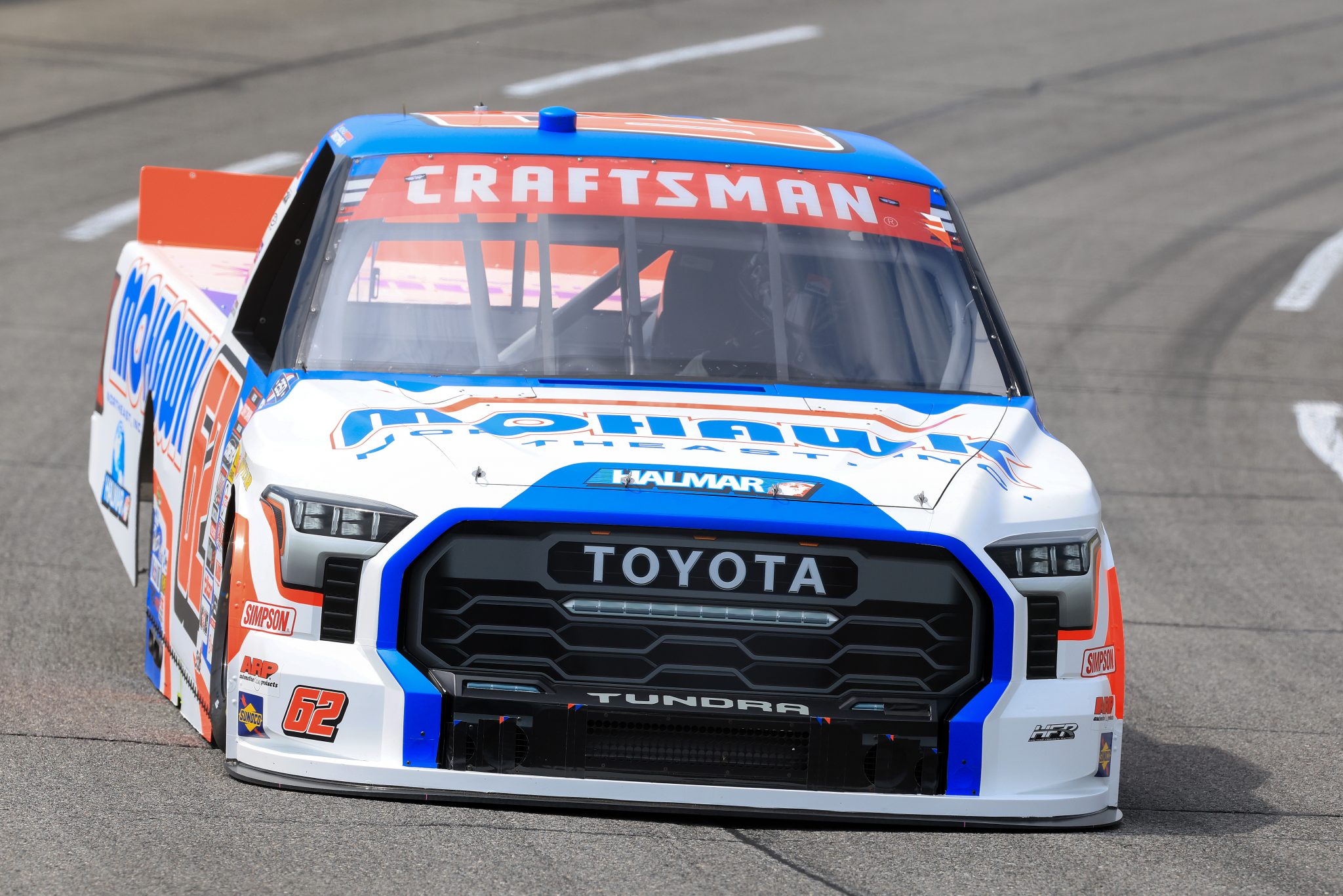 INDIANAPOLIS, INDIANA - JULY 24: Michael Christopher Jr., driver of the #62 Mohawk Northeast Toyota, drives during practice for the NASCAR Craftsman Truck Series TSport 200 at Lucas Oil Indianapolis Raceway Park on July 24, 2026 in Indianapolis, Indiana. (Photo by Justin Casterline/Getty Images) | Getty Images