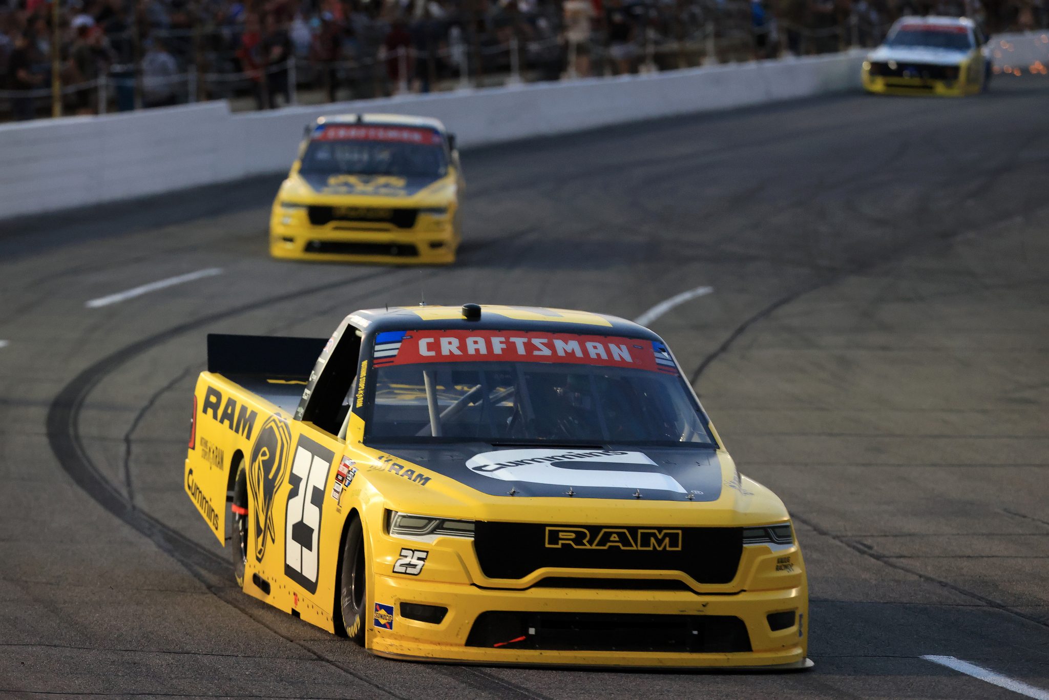 INDIANAPOLIS, INDIANA - JULY 24: Conor Daly, driver of the #25 RAM RAM, drives during the NASCAR Craftsman Truck Series TSport 200 at Lucas Oil Indianapolis Raceway Park on July 24, 2026 in Indianapolis, Indiana. (Photo by Justin Casterline/Getty Images) | Getty Images