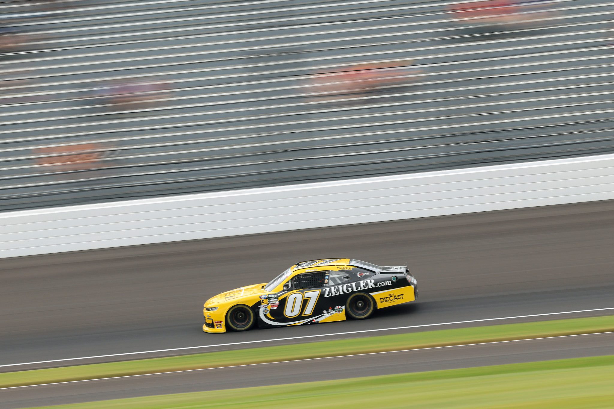 INDIANAPOLIS, INDIANA - JULY 25: Josh Bilicki, driver of the #07 Zeigler Chevrolet, drives during qualifying for the NASCAR O'Reilly Auto Parts Series Pennzoil 250 Presented by Take 5 Oil Change at Indianapolis Motor Speedway on July 25, 2026 in Indianapolis, Indiana. (Photo by Justin Casterline/Getty Images) | Getty Images