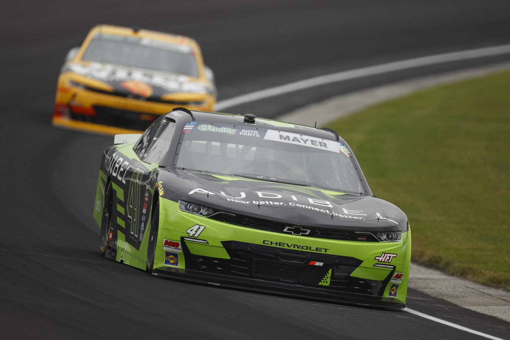 INDIANAPOLIS, INDIANA - JULY 25: Sam Mayer, driver of the #41 Audibel Chevrolet, drives during the NASCAR O'Reilly Auto Parts Series Pennzoil 250 Presented by Take 5 Oil Change at Indianapolis Motor Speedway on July 25, 2026 in Indianapolis, Indiana. (Photo by Sean Gardner/Getty Images) | Getty Images