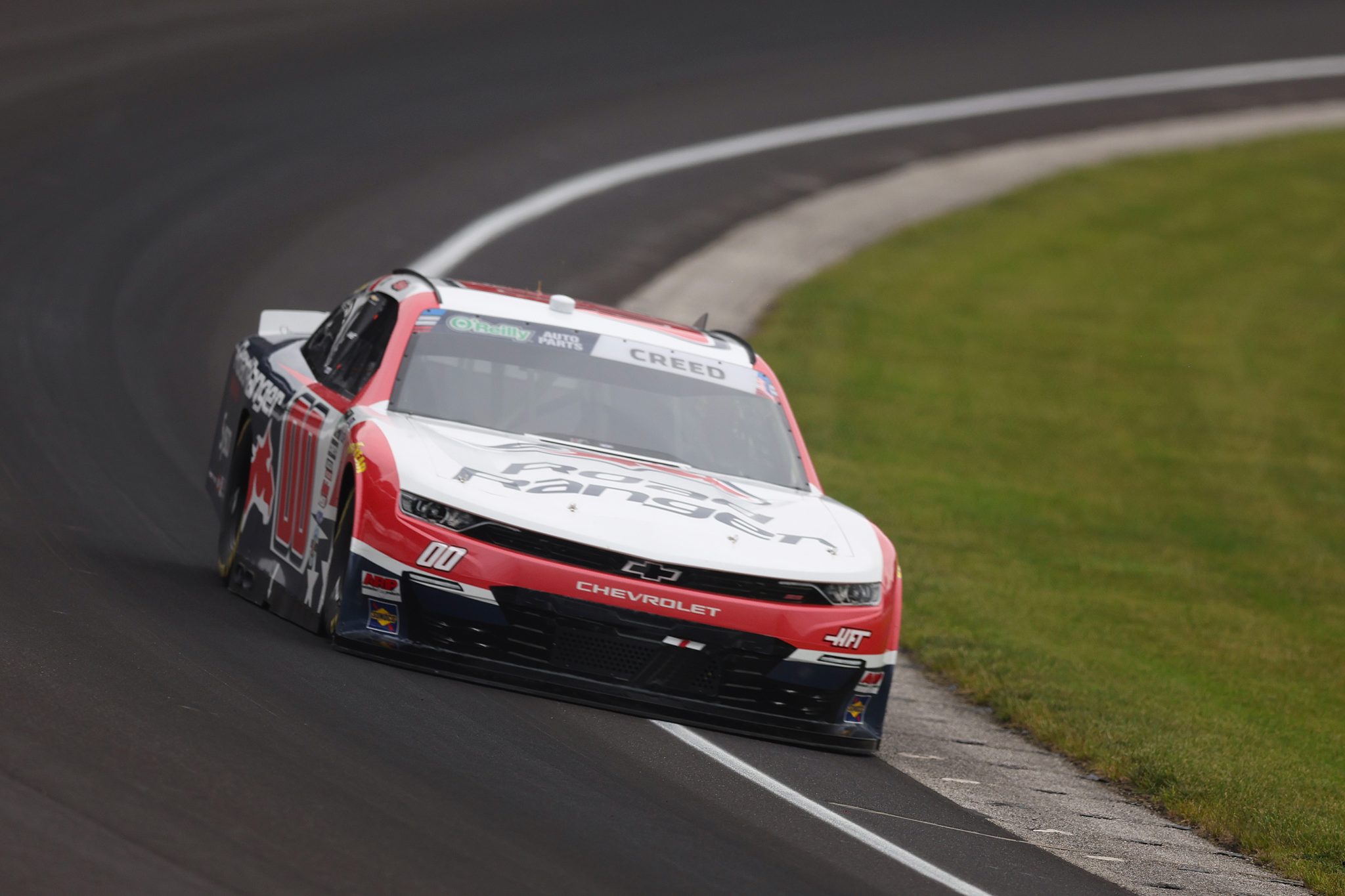 INDIANAPOLIS, INDIANA - JULY 25: Sheldon Creed, driver of the #00 Road Ranger Chevrolet, drives during the NASCAR O'Reilly Auto Parts Series Pennzoil 250 Presented by Take 5 Oil Change at Indianapolis Motor Speedway on July 25, 2026 in Indianapolis, Indiana. (Photo by Logan Riely/Getty Images) | Getty Images