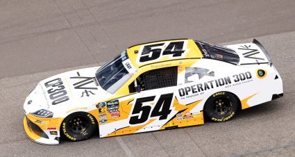 INDIANAPOLIS, INDIANA - JULY 25: Taylor Gray, driver of the #54 Operation 300 Toyota, enters the trackduring qualifying for the NASCAR O'Reilly Auto Parts Series Pennzoil 250 Presented by Take 5 Oil Change at Indianapolis Motor Speedway on July 25, 2026 in Indianapolis, Indiana. (Photo by Justin Casterline/Getty Images) | Getty Images