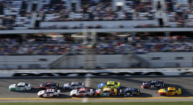 DAYTONA BEACH, FLORIDA - FEBRUARY 09: Brad Keselowski, driver of the #2 MoneyLion Ford, leads the field during the NASCAR Cup Series Busch Clash at Daytona International Speedway on February 09, 2020 in Daytona Beach, Florida. (Photo by Brian Lawdermilk/Getty Images) | Getty Images