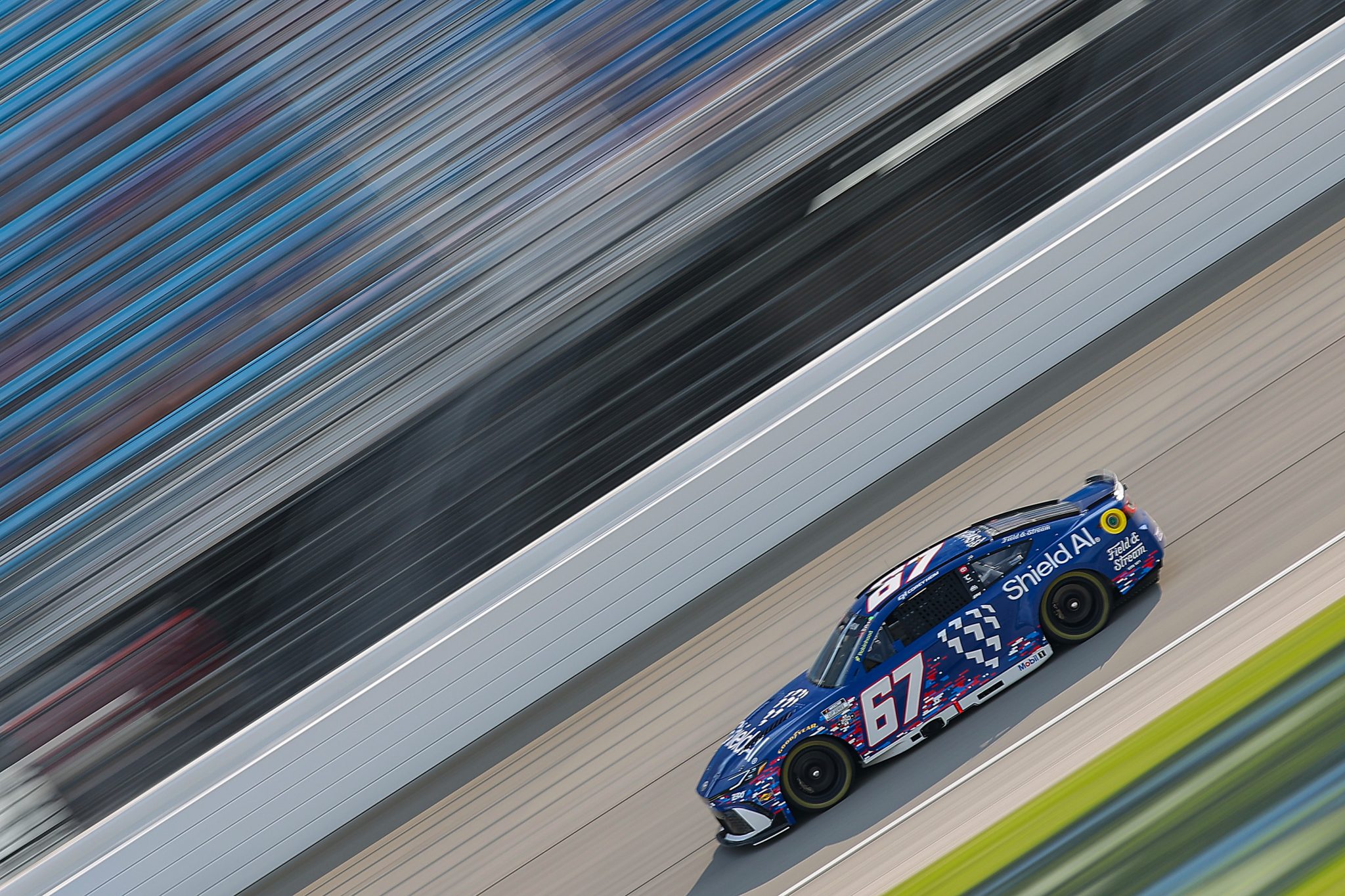 JOLIET, ILLINOIS - JULY 03: Corey Heim, driver of the #67 Shield AI Toyota, drives during practice for the NASCAR Cup Series eero 400 at Chicagoland Speedway on July 03, 2026 in Joliet, Illinois. (Photo by Jonathan Bachman/Getty Images) | Getty Images