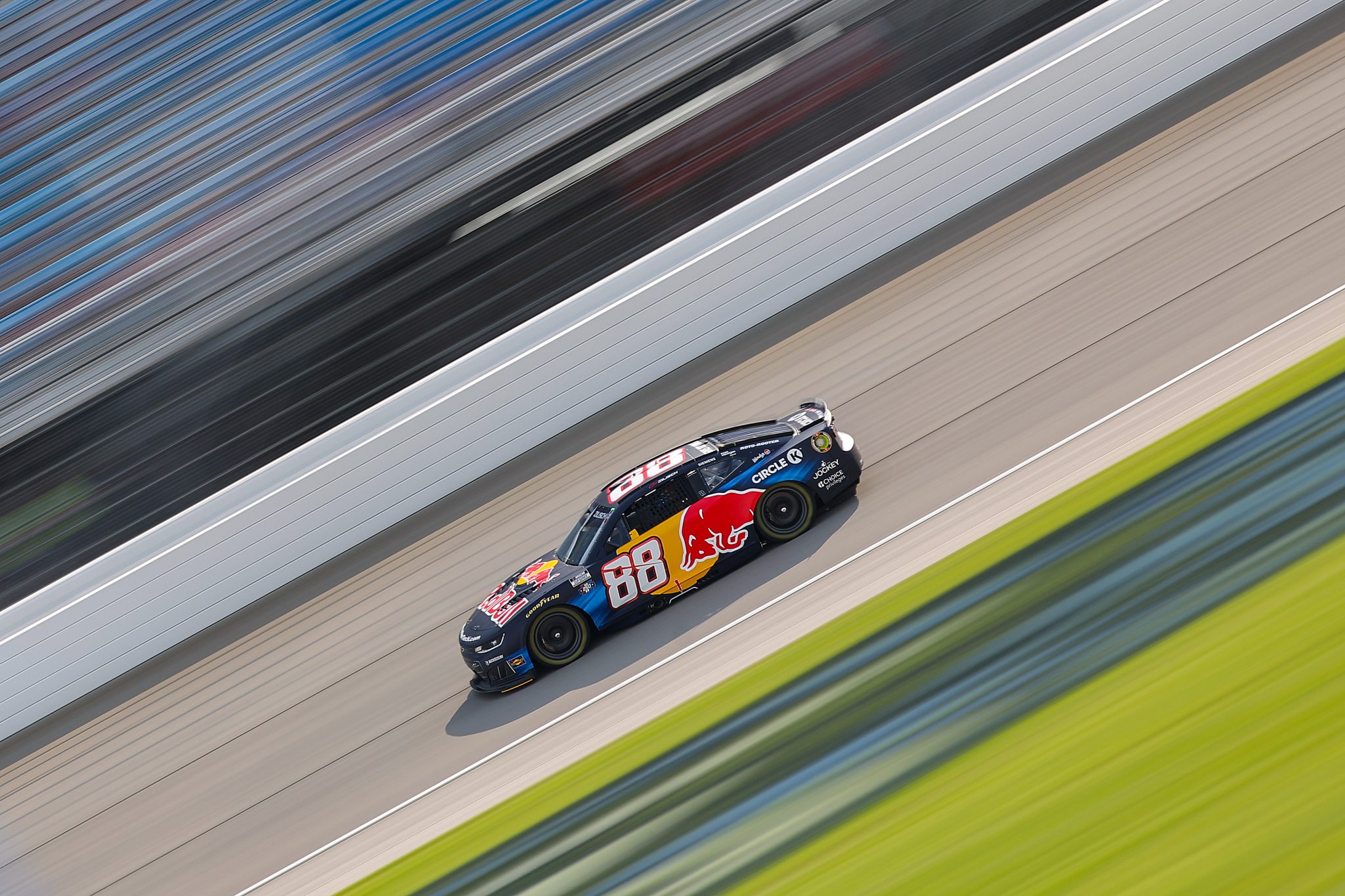 JOLIET, ILLINOIS - JULY 03: Connor Zilisch, driver of the #88 Red Bull Chevrolet, drives during practice for the NASCAR Cup Series eero 400 at Chicagoland Speedway on July 03, 2026 in Joliet, Illinois. (Photo by Jonathan Bachman/Getty Images) | Getty Images