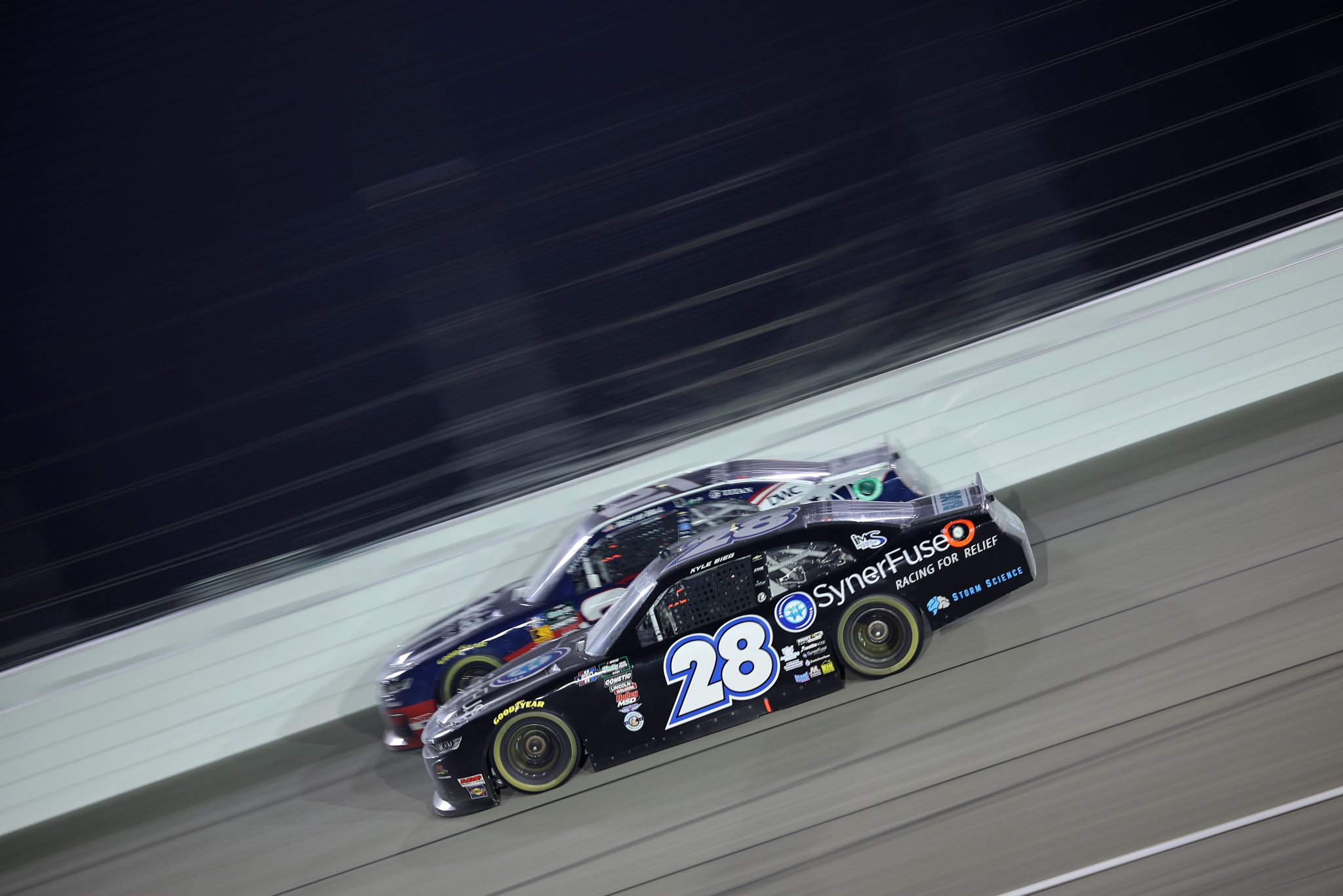 JOLIET, ILLINOIS - JULY 04: Kyle Sieg, driver of the #28 SynerFuse Chevrolet, drives during the NASCAR O'Reilly Auto Parts Series Cuervo 300 at Chicagoland Speedway on July 04, 2026 in Joliet, Illinois. (Photo by Jonathan Bachman/Getty Images) | Getty Images