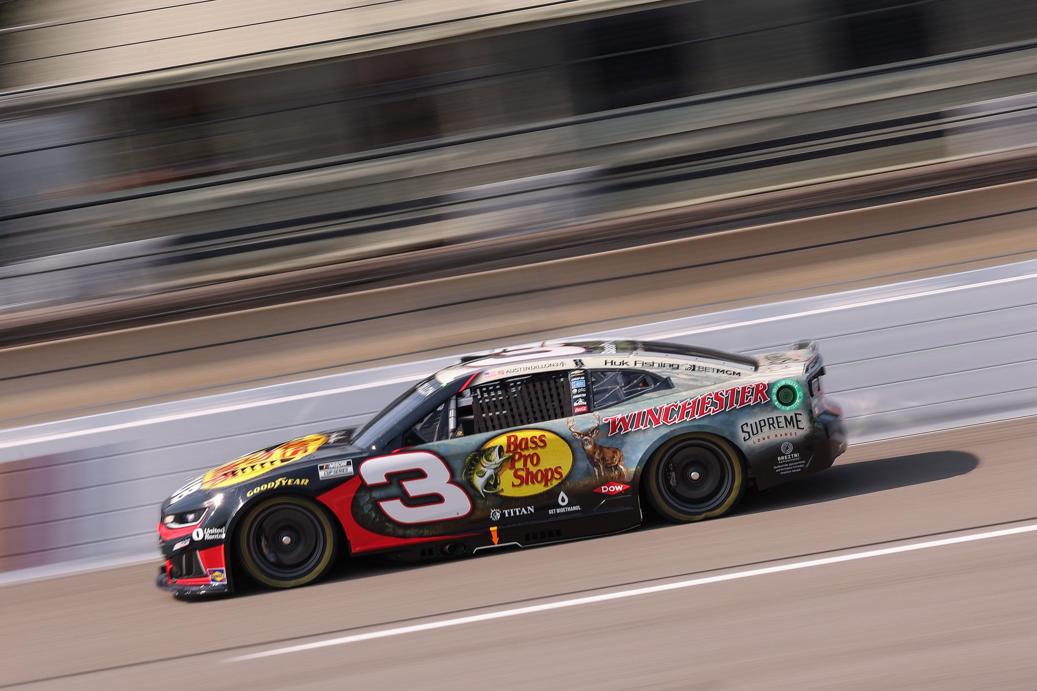 RICHMOND, VIRGINIA - AUGUST 14: Austin Dillon, driver of the #3 Bass Pro Shops/Winchester Chevrolet, drives during practice for the NASCAR Cup Series Cook Out 400 at Richmond Raceway on August 14, 2026 in Richmond, Virginia. (Photo by David Jensen/Getty Images) | Getty Images