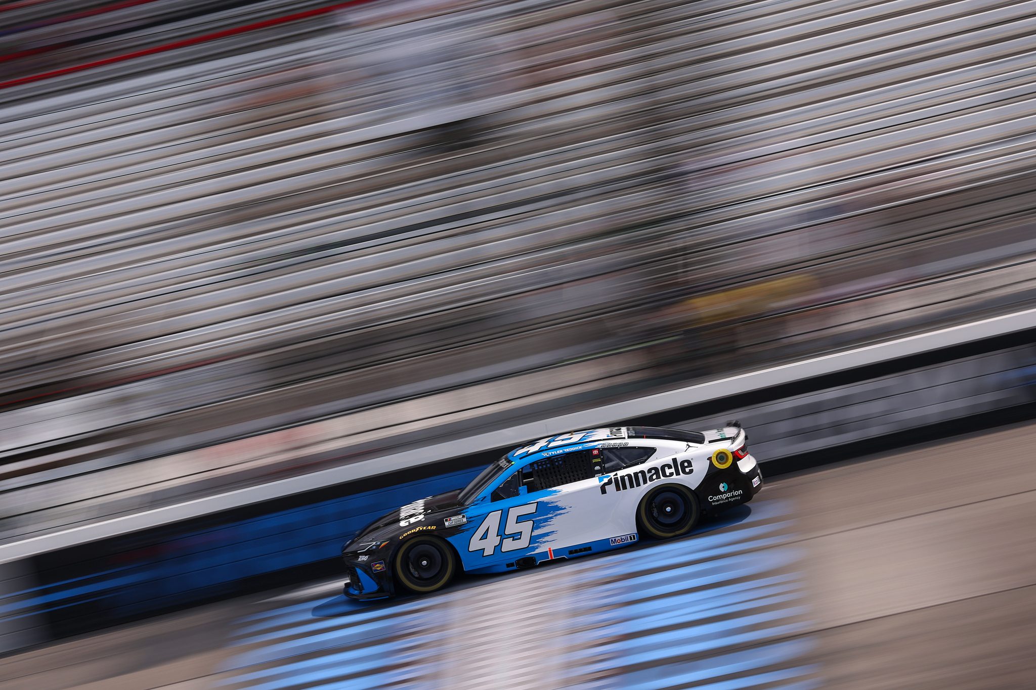 RICHMOND, VIRGINIA - AUGUST 14: Tyler Reddick, driver of the #45 Pinnacle Toyota, drives during practice for the NASCAR Cup Series Cook Out 400 at Richmond Raceway on August 14, 2026 in Richmond, Virginia. (Photo by David Jensen/Getty Images) | Getty Images