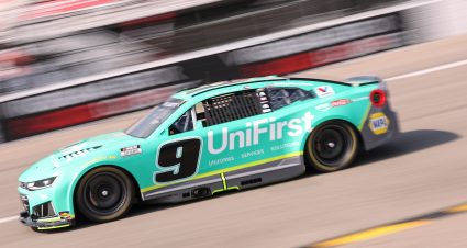 RICHMOND, VIRGINIA - AUGUST 14: Chase Elliott, driver of the #9 UniFirst Chevrolet, drives during practice for the NASCAR Cup Series Cook Out 400 at Richmond Raceway on August 14, 2026 in Richmond, Virginia. (Photo by David Jensen/Getty Images) | Getty Images