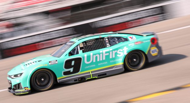 RICHMOND, VIRGINIA - AUGUST 14: Chase Elliott, driver of the #9 UniFirst Chevrolet, drives during practice for the NASCAR Cup Series Cook Out 400 at Richmond Raceway on August 14, 2026 in Richmond, Virginia. (Photo by David Jensen/Getty Images) | Getty Images