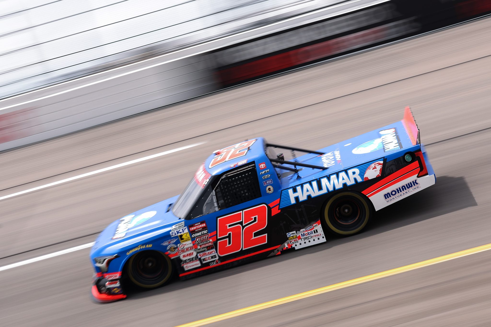 RICHMOND, VIRGINIA - AUGUST 14: Stewart Friesen, driver of the #52 Halmar International Toyota, drives during practice for the NASCAR Craftsman Truck Series Black's Tire 250 presented by BTS Rewards at Richmond Raceway on August 14, 2026 in Richmond, Virginia. (Photo by David Jensen/Getty Images) | Getty Images