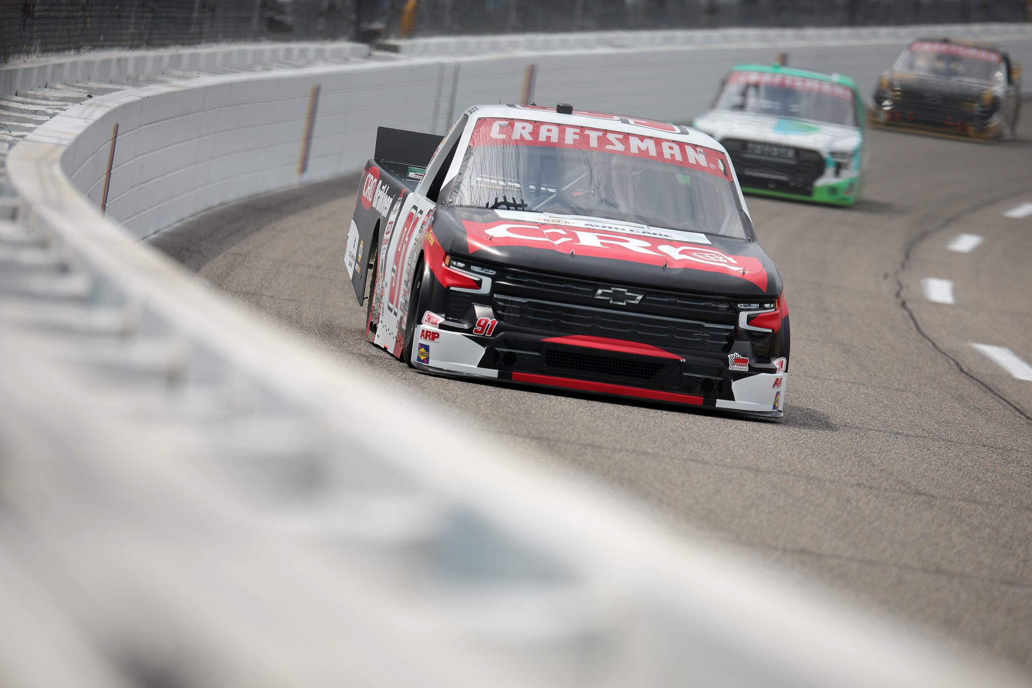 RICHMOND, VIRGINIA - AUGUST 14: Christian Eckes, driver of the #91 CRC Brakleen Chevrolet, drives during practice for the NASCAR Craftsman Truck Series Black's Tire 250 presented by BTS Rewards at Richmond Raceway on August 14, 2026 in Richmond, Virginia. (Photo by Jonathan Bachman/Getty Images) | Getty Images