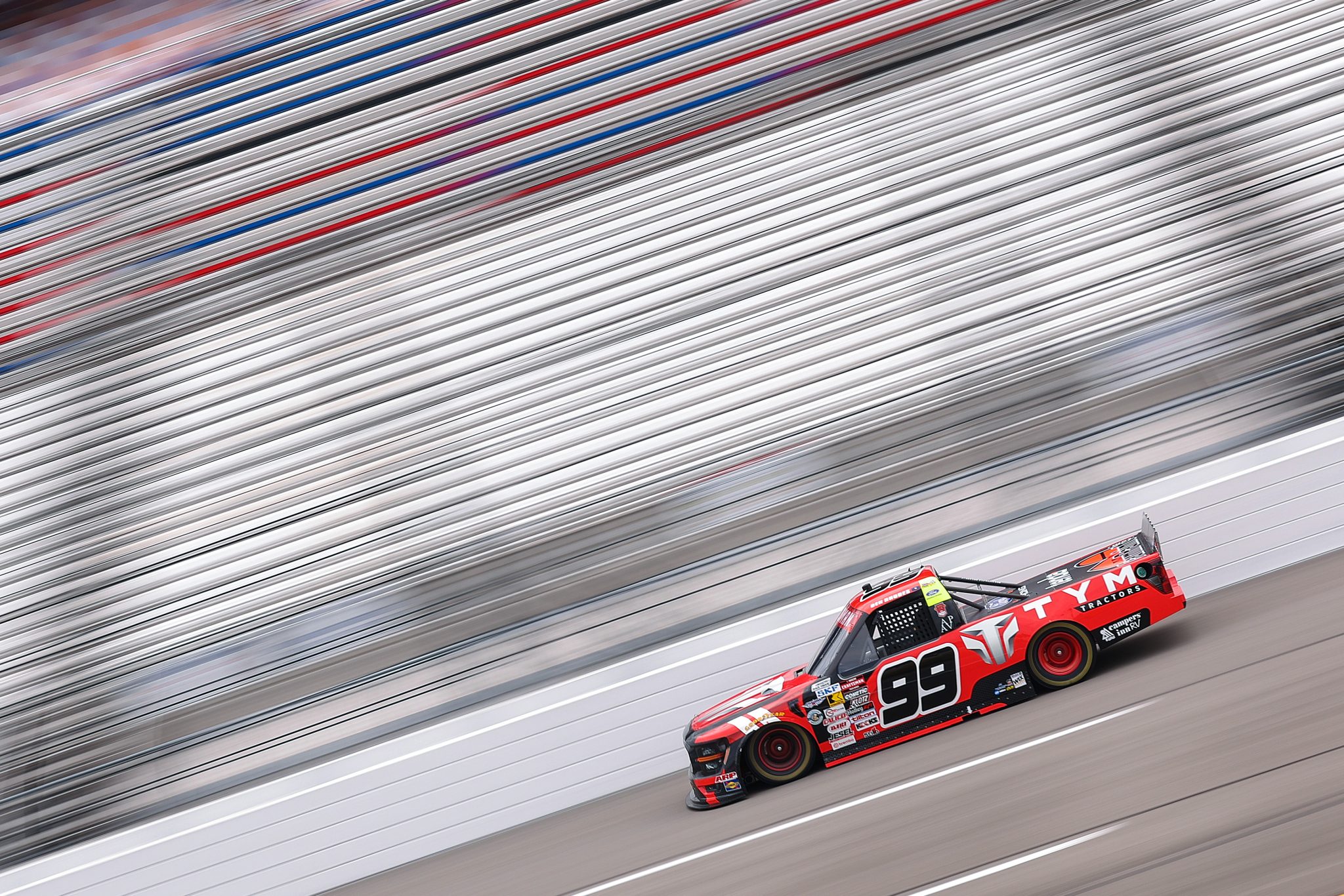 RICHMOND, VIRGINIA - AUGUST 14: Ben Rhodes, driver of the #99 TYM Ford, drives during practice for the NASCAR Craftsman Truck Series Black's Tire 250 presented by BTS Rewards at Richmond Raceway on August 14, 2026 in Richmond, Virginia. (Photo by David Jensen/Getty Images) | Getty Images