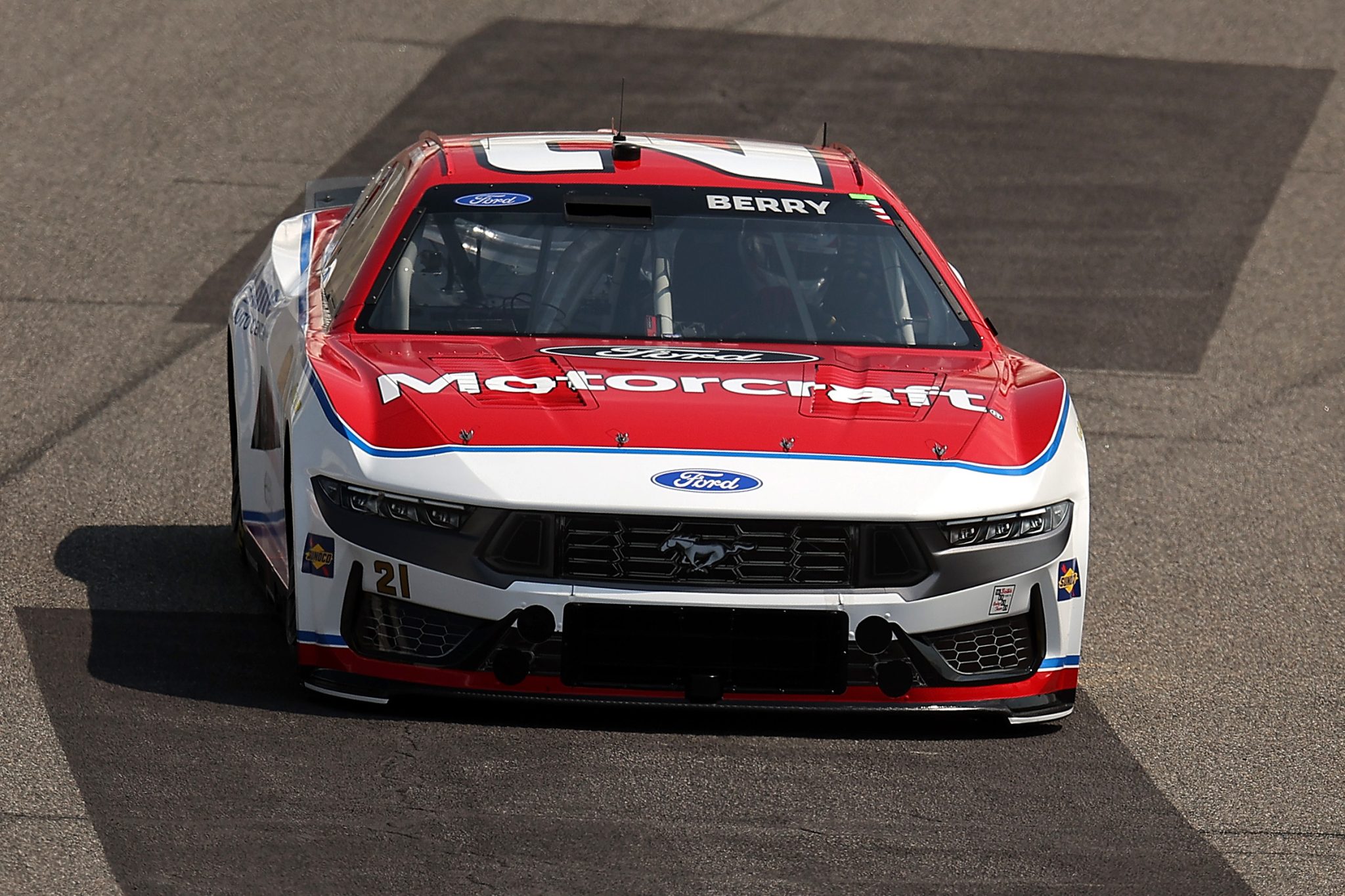 RICHMOND, VIRGINIA - AUGUST 14: Josh Berry, driver of the #21 Motorcraft/Quick Lane Ford, drives during practice for the NASCAR Cup Series Cook Out 400 at Richmond Raceway on August 14, 2026 in Richmond, Virginia. (Photo by Jonathan Bachman/Getty Images) | Getty Images
