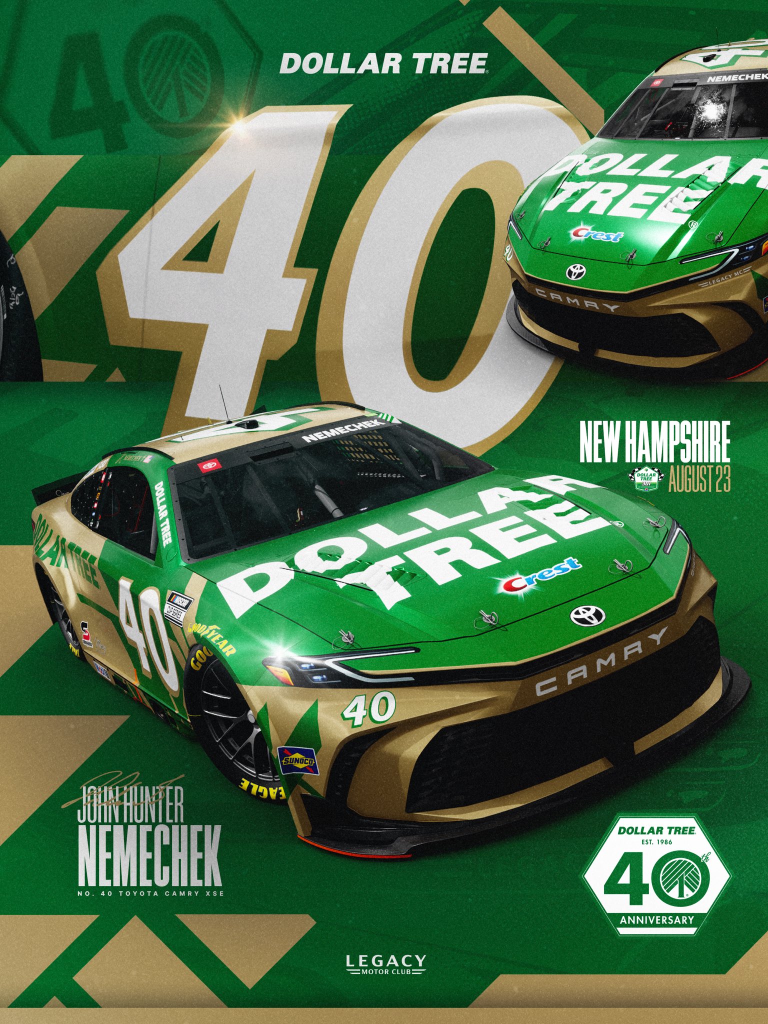 2026 New Hampshire 40 Dollar Tree Nemechek
