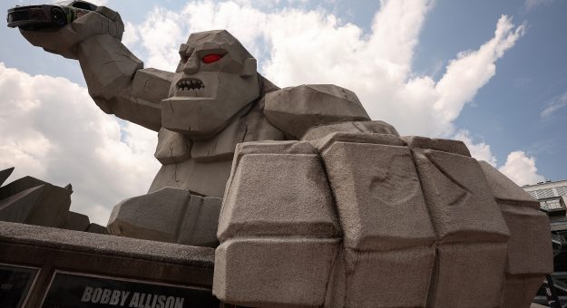 DOVER, DELAWARE - JULY 20: A general view of of the Monster Monument at Victory Plaza prior to the NASCAR Cup Series AutoTrader EchoPark Automotive 400 at Dover Motor Speedway on July 20, 2025 in Dover, Delaware. (Photo by Meg Oliphant/Getty Images) | Getty Images
