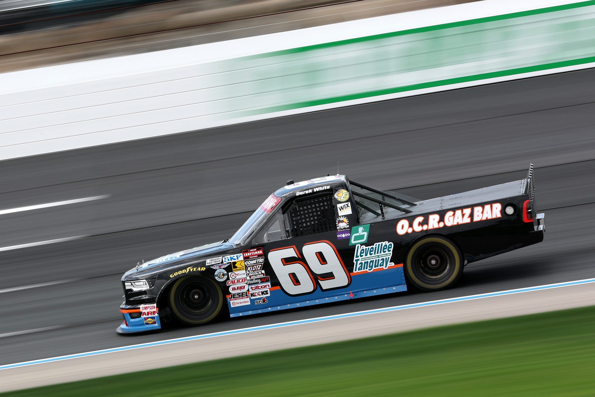 LOUDON, NEW HAMPSHIRE - AUGUST 21: Derek White, driver of the #69 Leveillee-Tanguay RAM, during practice for the NASCAR Craftsman Truck Series Team EJP 175 at New Hampshire Motor Speedway on August 21, 2026 in Loudon, New Hampshire. (Photo by Meg Oliphant/Getty Images) | Getty Images