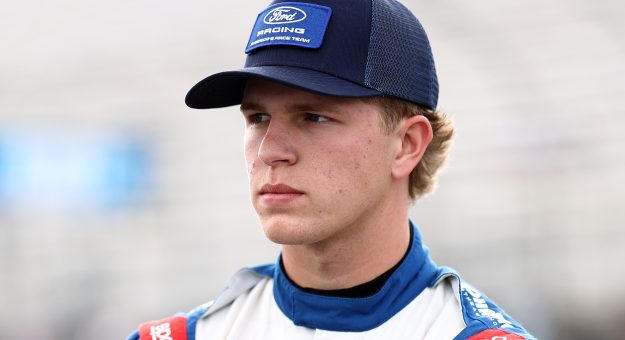 LOUDON, NEW HAMPSHIRE - AUGUST 21: Luke Baldwin, driver of the #2 Mohawk Northeast Inc Ford, looks on during practice for the NASCAR Craftsman Truck Series Team EJP 175 at New Hampshire Motor Speedway on August 21, 2026 in Loudon, New Hampshire. (Photo by Meg Oliphant/Getty Images) | Getty Images