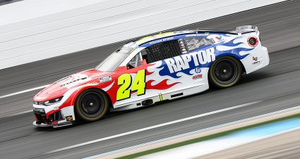 LOUDON, NEW HAMPSHIRE - AUGUST 22: William Byron, driver of the #24 Raptor Chevrolet, drives during practice for the NASCAR Cup Series Dollar Tree 301at New Hampshire Motor Speedway on August 22, 2026 in Loudon, New Hampshire. (Photo by Meg Oliphant/Getty Images) | Getty Images