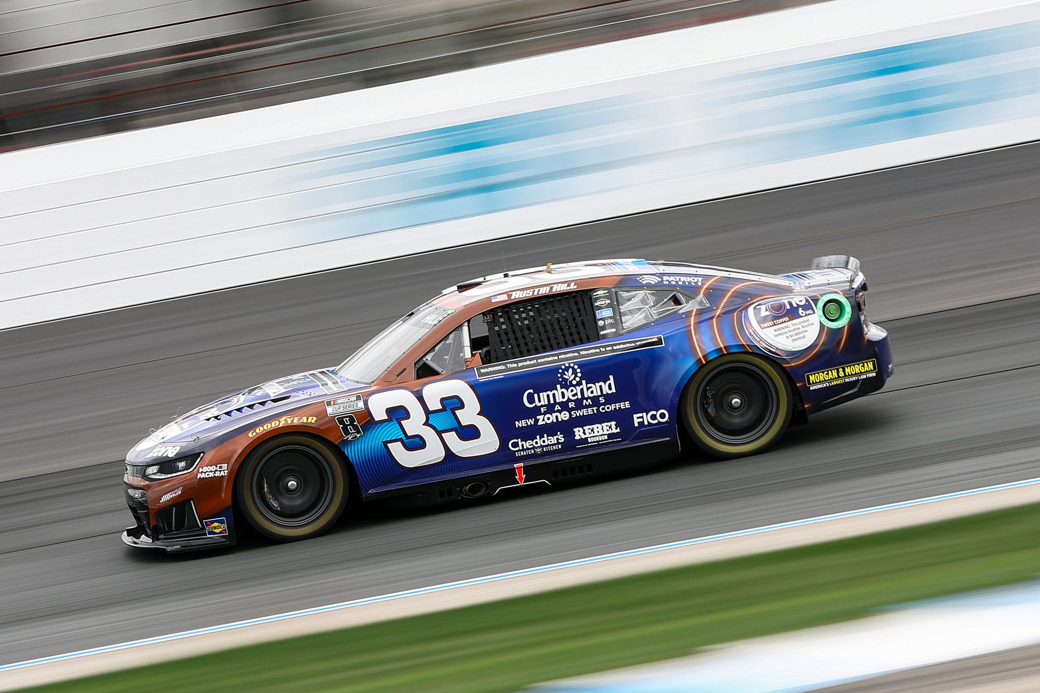 LOUDON, NEW HAMPSHIRE - AUGUST 22: Austin Hill, driver of the #33 zone Sweet Coffee Chevrolet, drives during practice for the NASCAR Cup Series Dollar Tree 301at New Hampshire Motor Speedway on August 22, 2026 in Loudon, New Hampshire. (Photo by Meg Oliphant/Getty Images) | Getty Images
