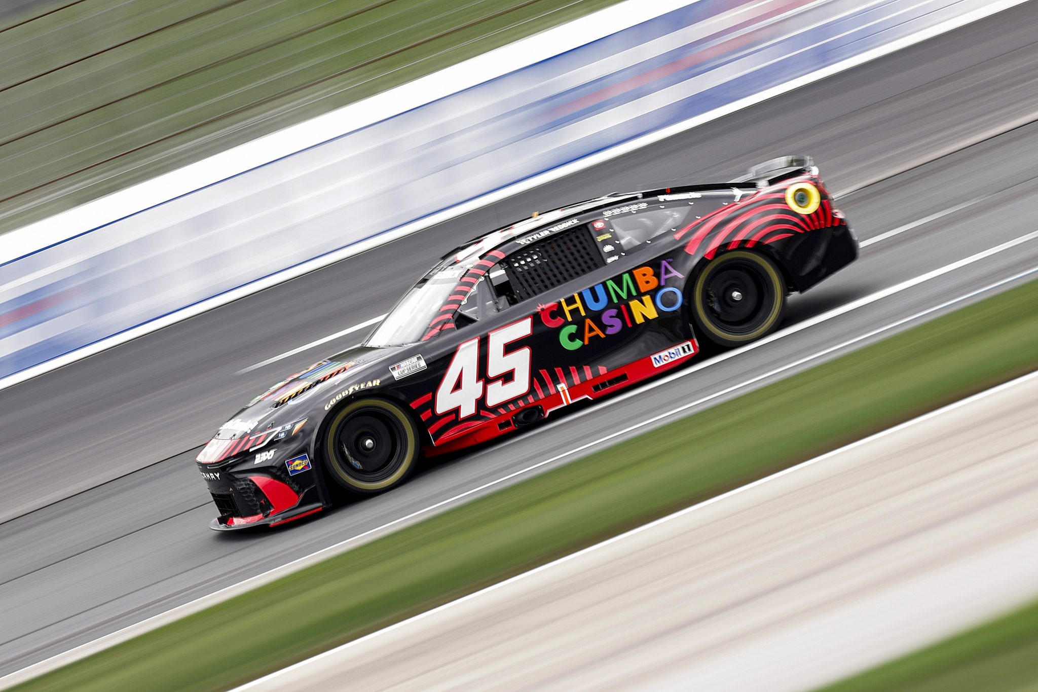 LOUDON, NEW HAMPSHIRE - AUGUST 22: Tyler Reddick, driver of the #45 Chumba Casino Toyota, drives during practice for the NASCAR Cup Series Dollar Tree 301at New Hampshire Motor Speedway on August 22, 2026 in Loudon, New Hampshire. (Photo by Sean Gardner/Getty Images) | Getty Images