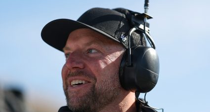 HAMPTON, GEORGIA - FEBRUARY 22: Amazon Prime NASCAR pit reporter, Regan Smith, looks on during qualifying for the NASCAR Cup Series Ambetter Health 400 at Atlanta Motor Speedway on February 22, 2025 in Hampton, Georgia. (Photo by Chris Graythen/Getty Images) | Getty Images