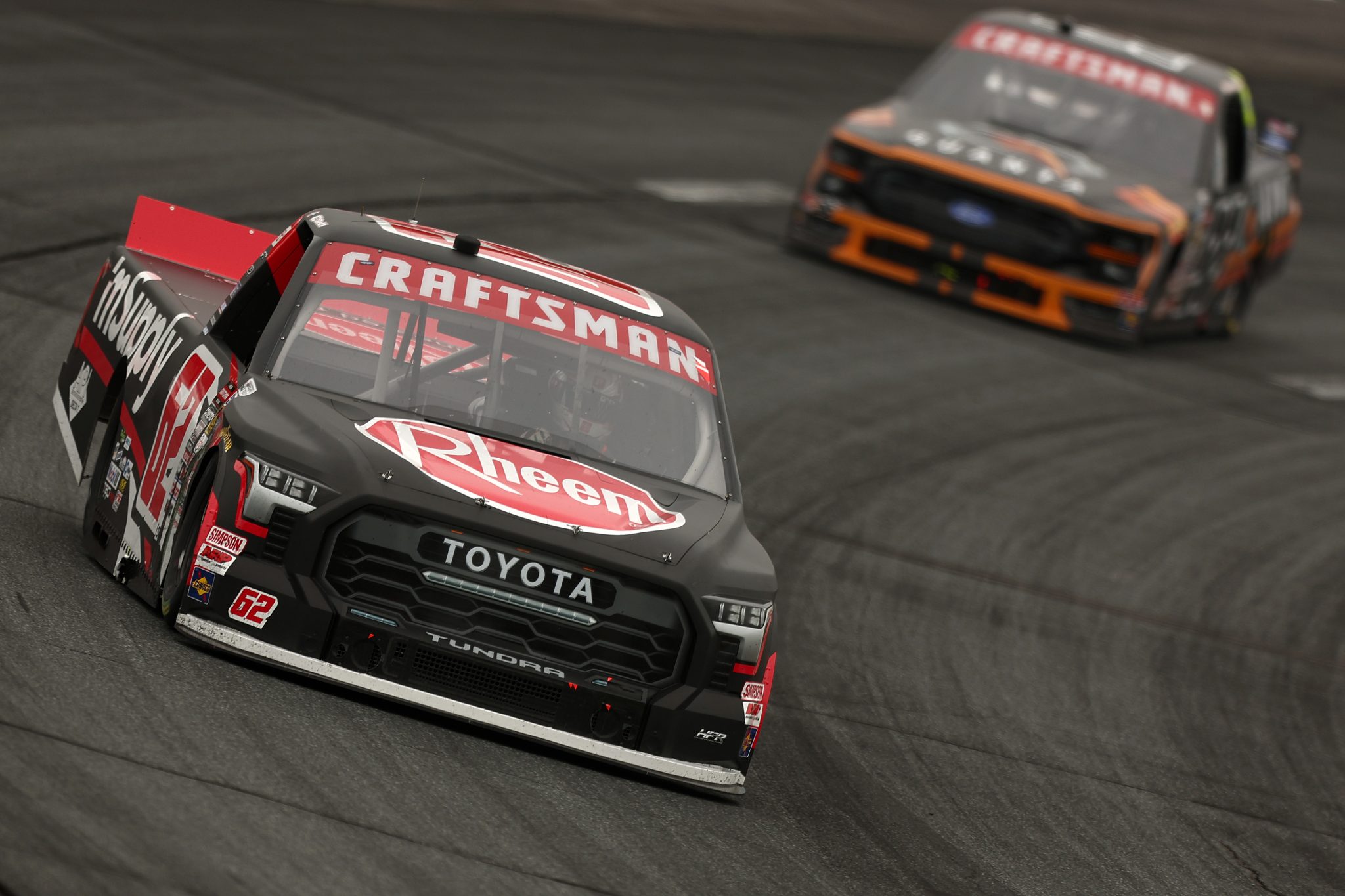 LOUDON, NEW HAMPSHIRE - AUGUST 22: Christopher Bell, driver of the #62 Rheem/mSupply Toyota, drives during the NASCAR Craftsman Truck Series Team EJP 175 at New Hampshire Motor Speedway on August 22, 2026 in Loudon, New Hampshire. (Photo by Meg Oliphant/Getty Images) | Getty Images