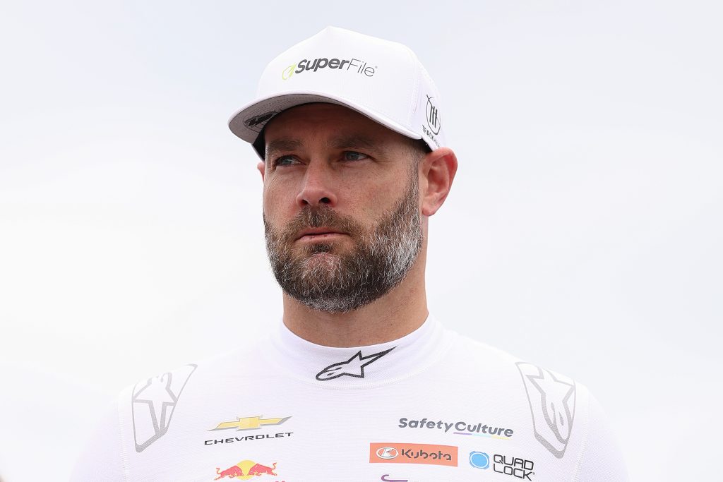 LOUDON, NEW HAMPSHIRE - AUGUST 22: Shane Van Gisbergen, driver of the #97 Superfile Chevrolet, looks on during qualifying for the NASCAR Cup Series Dollar Tree 301at New Hampshire Motor Speedway on August 22, 2026 in Loudon, New Hampshire. (Photo by Meg Oliphant/Getty Images) | Getty Images