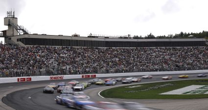 LOUDON, NEW HAMPSHIRE - AUGUST 23: A general view of racing during the NASCAR Cup Series Dollar Tree 301 at New Hampshire Motor Speedway on August 23, 2026 in Loudon, New Hampshire. (Photo by Sean Gardner/Getty Images) | Getty Images