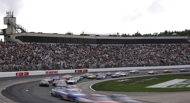 LOUDON, NEW HAMPSHIRE - AUGUST 23: A general view of racing during the NASCAR Cup Series Dollar Tree 301 at New Hampshire Motor Speedway on August 23, 2026 in Loudon, New Hampshire. (Photo by Sean Gardner/Getty Images) | Getty Images