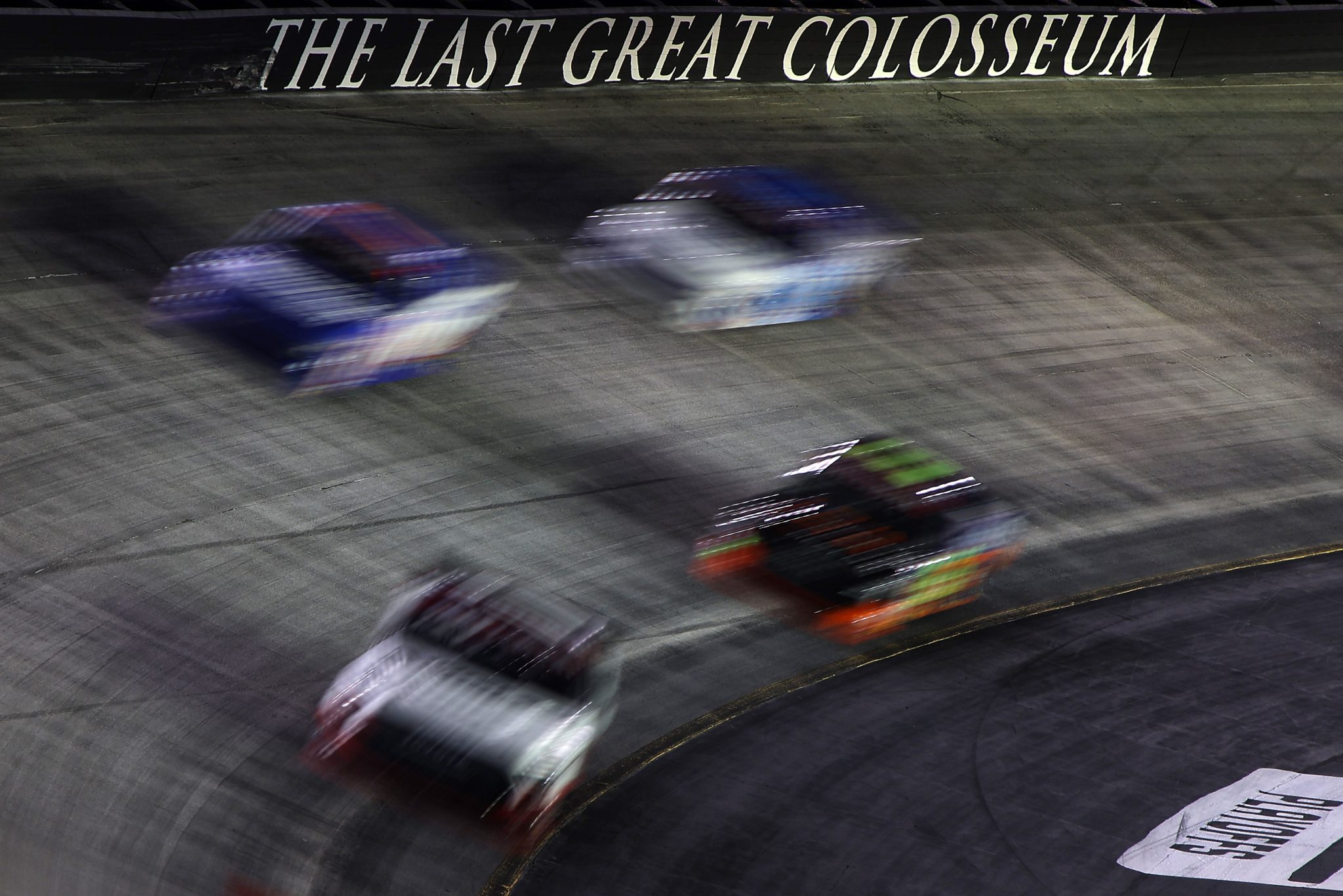 BRISTOL, TENNESSEE - SEPTEMBER 11: A general view of racing during the NASCAR Craftsman Truck Series UNOH 200 presented by Ohio Logistics at Bristol Motor Speedway on September 11, 2025 in Bristol, Tennessee. (Photo by Jonathan Bachman/Getty Images) | Getty Images