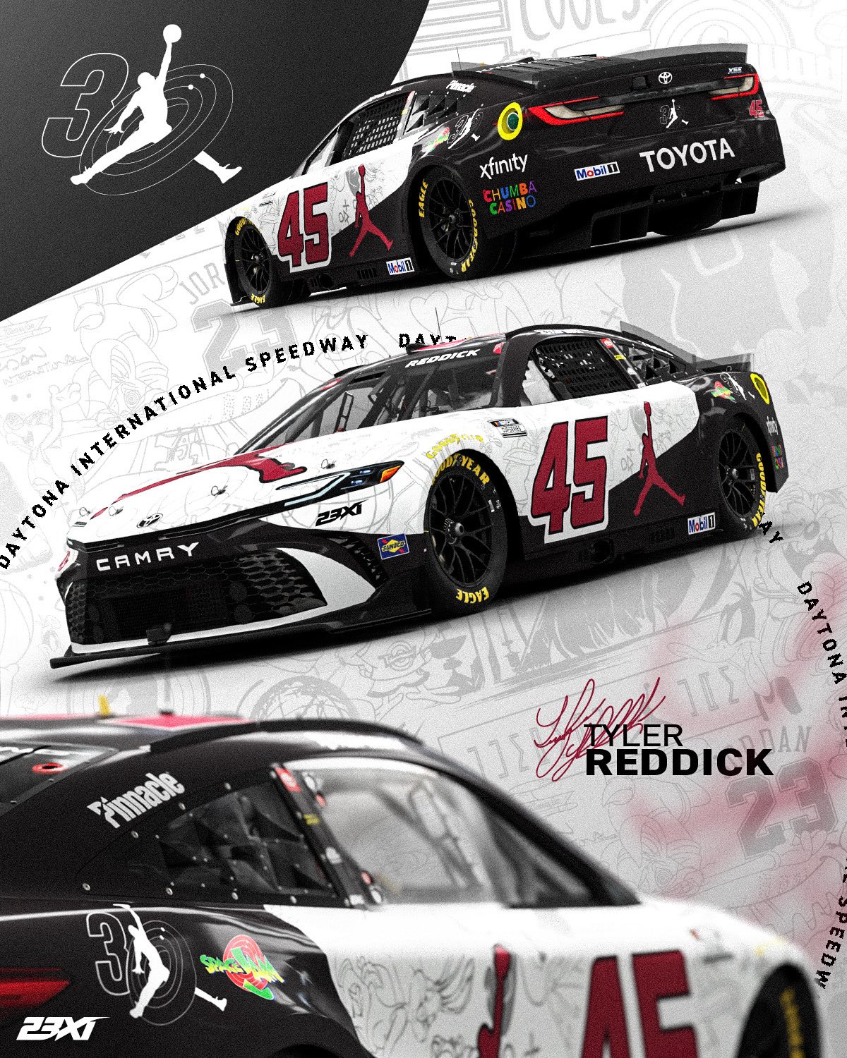 2026 23XI Racing Paint Schemes - Tyler Reddick | Jayski