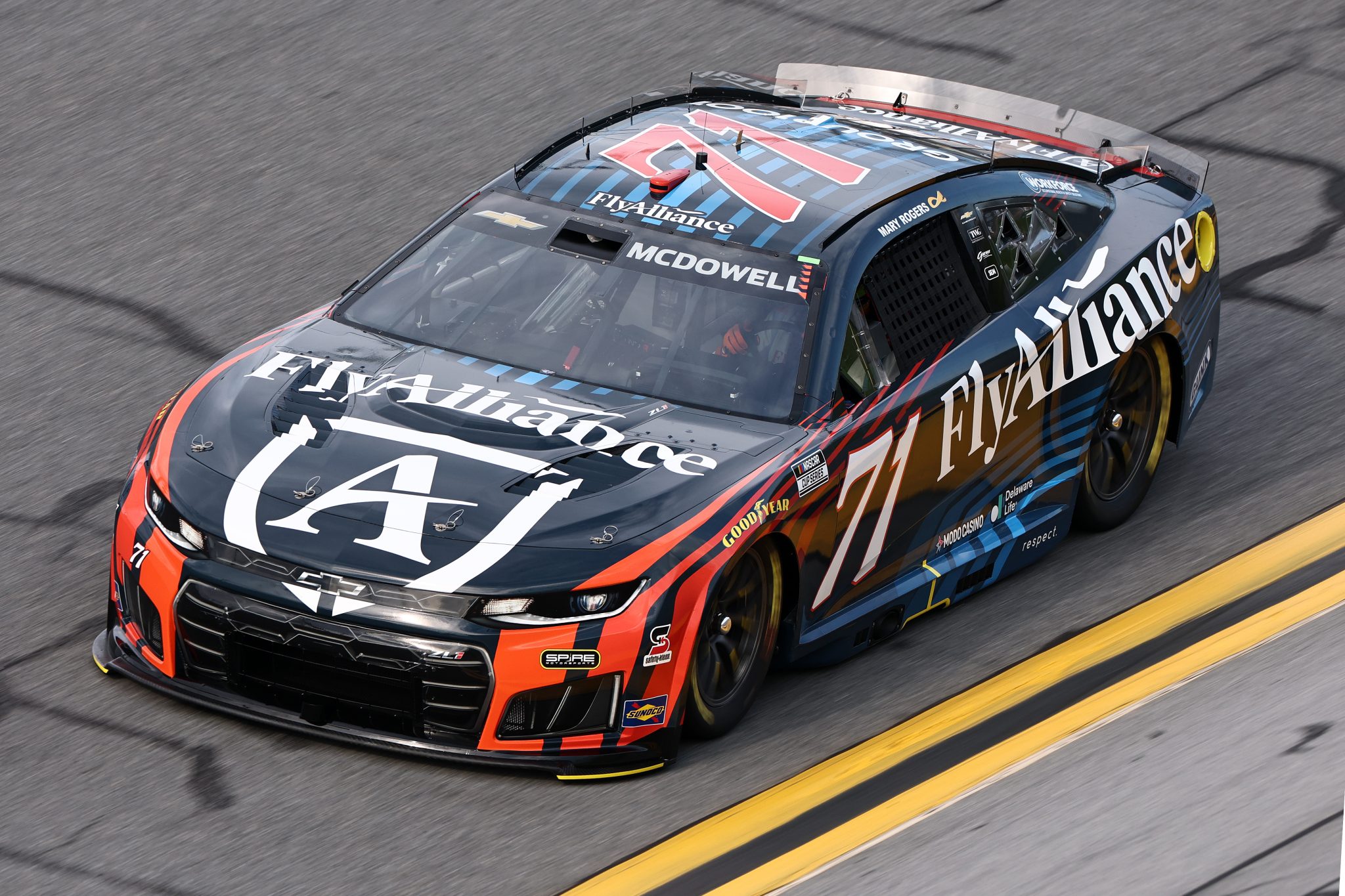 DAYTONA BEACH, FLORIDA - AUGUST 28: Michael McDowell, driver of the #71 Fly Alliance Chevrolet, drives during qualifying for the NASCAR Cup Series Coke Zero Sugar 400 at Daytona International Speedway on August 28, 2026 in Daytona Beach, Florida. (Photo by Chris Graythen/Getty Images) | Getty Images