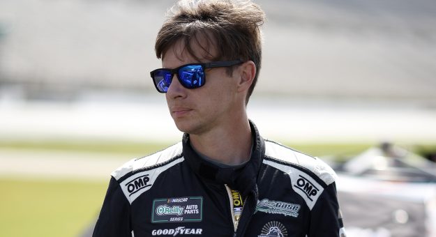 HAMPTON, GEORGIA - JULY 11: Joey Gase, driver of the #55 Ford, looks on during qualifying for the NASCAR O'Reilly Auto Parts Series Focused Health 250 at EchoPark Speedway on July 11, 2026 in Hampton, Georgia. (Photo by Sean Gardner/Getty Images) | Getty Images
