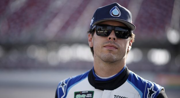 TALLADEGA, ALABAMA - APRIL 24: Dean Thompson, driver of the #26 Thompson Pipe Group Toyota, looks on during qualifying for the NASCAR O'Reilly Auto Parts Series Ag-Pro 300 at Talladega Superspeedway on April 24, 2026 in Talladega, Alabama. (Photo by Sean Gardner/Getty Images) | Getty Images