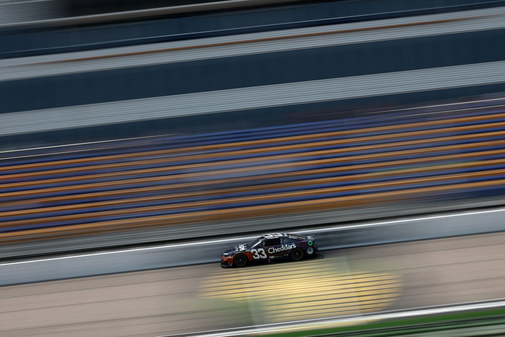 NEWTON, IOWA - AUGUST 08: Austin Hill, driver of the #33 Cheddar's Scratch Kitchen Chevrolet, drives during practice for the NASCAR Cup Series Iowa Corn 350 Powered by Ethanol at Iowa Speedway on August 08, 2026 in Newton, Iowa. (Photo by Chris Graythen/Getty Images) | Getty Images