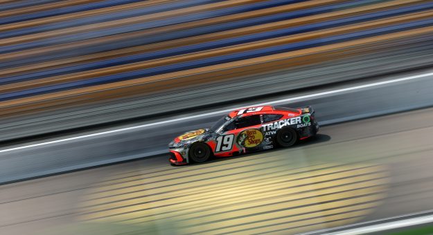 NEWTON, IOWA - AUGUST 08: Chase Briscoe, driver of the #19 Bass Pro Shops Toyota, drives during practice for the NASCAR Cup Series Iowa Corn 350 Powered by Ethanol at Iowa Speedway on August 08, 2026 in Newton, Iowa. (Photo by Chris Graythen/Getty Images) | Getty Images