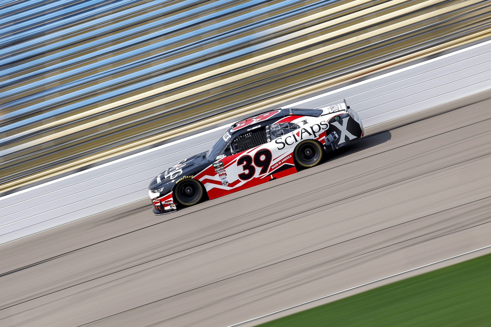 NEWTON, IOWA - AUGUST 08: Ryan Sieg, driver of the #39 SciAps Chevrolet, drives during practice for the NASCAR O'Reilly Auto Parts Series HyVee Perks 250 at Iowa Speedway on August 08, 2026 in Newton, Iowa. (Photo by Sean Gardner/Getty Images) | Getty Images