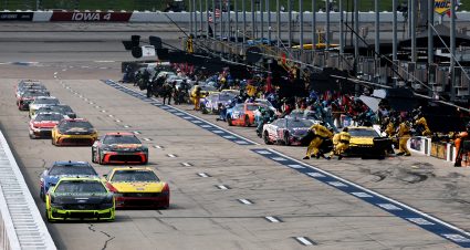 NEWTON, IOWA - AUGUST 09: A general view of of pit road during the NASCAR Cup Series Iowa Corn 350 Powered by Ethanol at Iowa Speedway on August 09, 2026 in Newton, Iowa. (Photo by Chris Graythen/Getty Images) | Getty Images