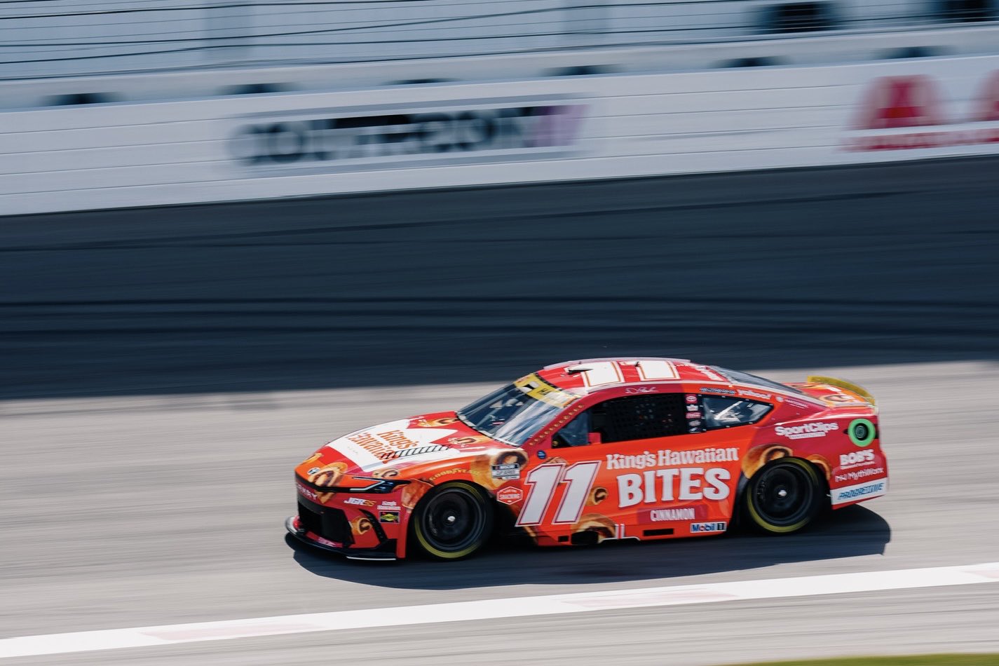 MADISON, ILLINOIS – SEPTEMBER 12: Denny Hamlin, driver of the #11 King's Hawaiian Cinnamon Bites Toyota, drives during preparation for the NASCAR Cup Series Enjoy Illinois 300 at WWT Raceway on September 12, 2026 in Madison, Illinois. (Photo from Joe Gibbs Racing)