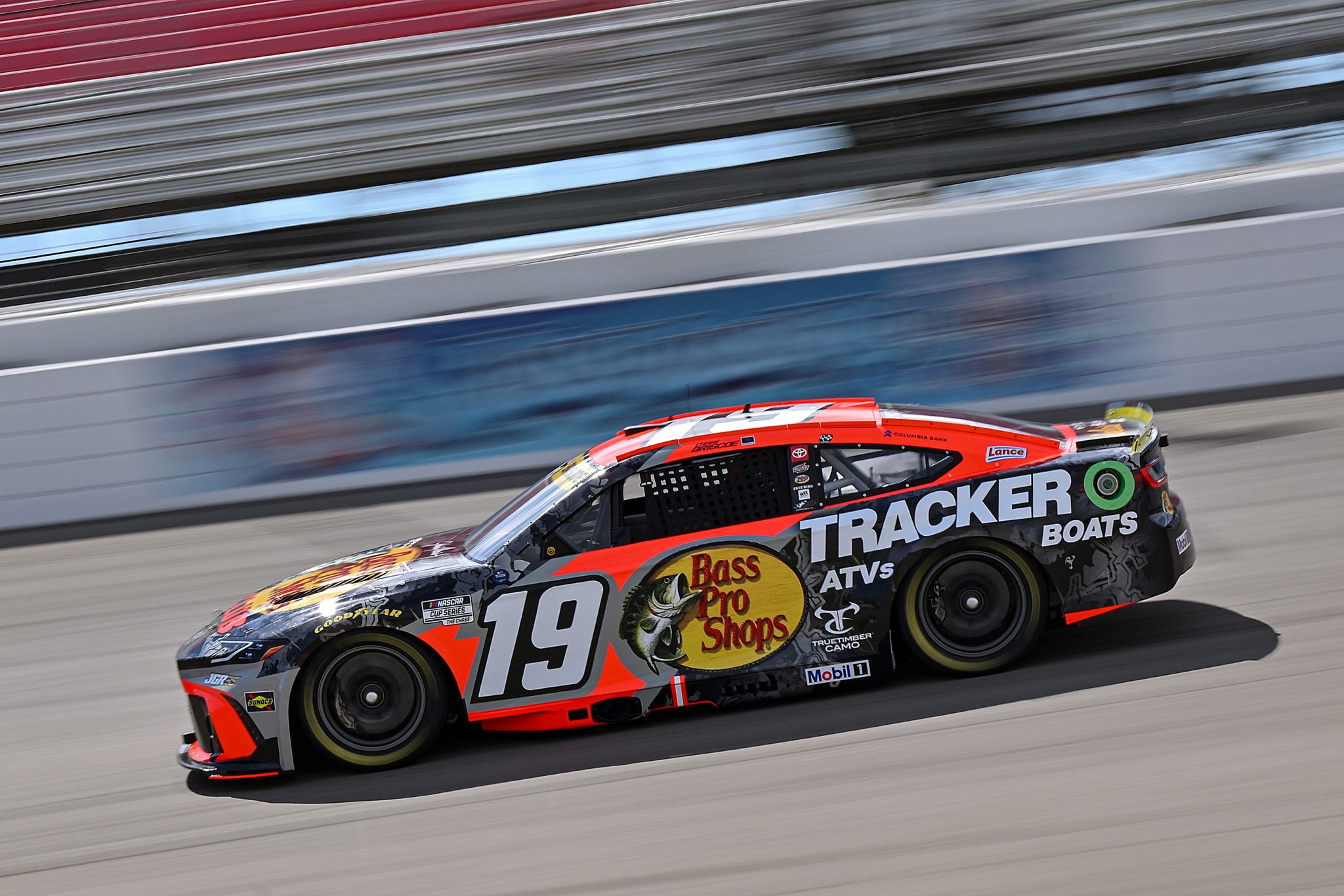 MADISON, ILLINOIS - SEPTEMBER 12: Chase Briscoe, driver of the #19 Bass Pro Shops Toyota, drives during practice for the NASCAR Cup Series Cook Out Southern 500 at WWT Raceway on September 12, 2026 in Madison, Illinois. (Photo by Amy Kontras/Getty Images) | Getty Images