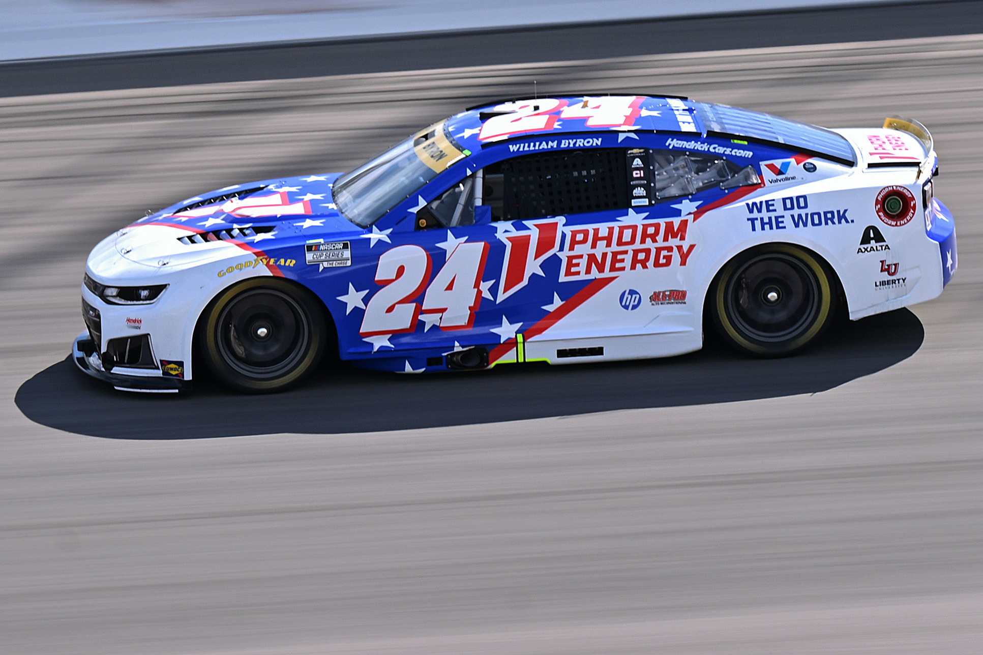MADISON, ILLINOIS - SEPTEMBER 12: William Byron, driver of the #24 Phorm Energy Chevrolet, drives during practice for the NASCAR Cup Series Cook Out Southern 500 at WWT Raceway on September 12, 2026 in Madison, Illinois. (Photo by Amy Kontras/Getty Images) | Getty Images