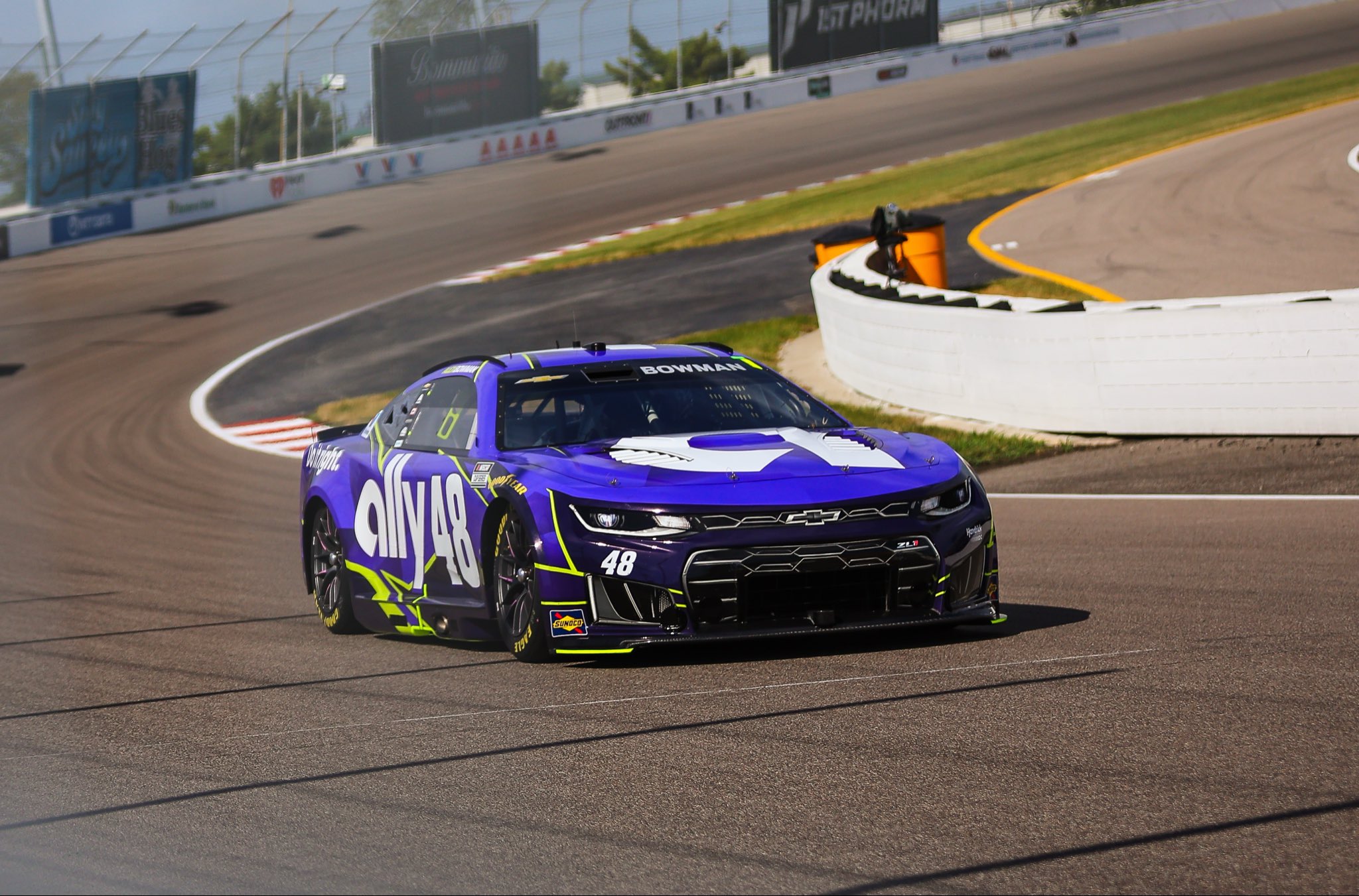 MADISON, ILLINOIS – SEPTEMBER 12: Alex Bowman, driver of the #48 Ally Chevrolet, drives during preparation for the NASCAR Cup Series Enjoy Illinois 300 at WWT Raceway on September 12, 2026 in Madison, Illinois. (Photo from Hendrick Motorsports)