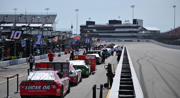 MADISON, ILLINOIS - SEPTEMBER 13: A general view of the grid prior to the NASCAR Cup Series Enjoy Illinois 300 at WWT Raceway on September 13, 2026 in Madison, Illinois. (Photo by Jeff Curry/Getty Images) | Getty Images