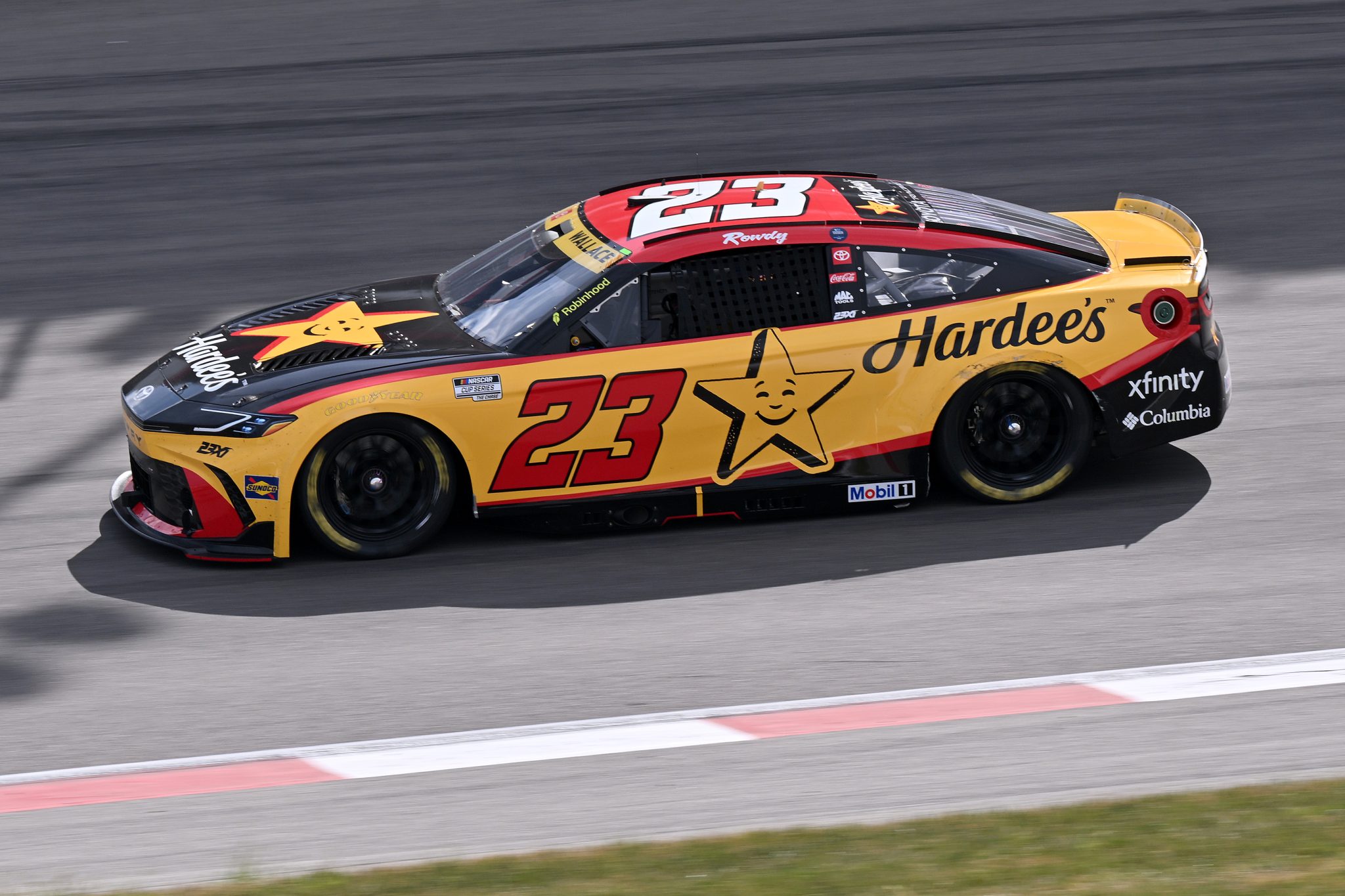 MADISON, ILLINOIS - SEPTEMBER 13: Bubba Wallace, driver of the #23 Hardee's Toyota, drives during the NASCAR Cup Series Enjoy Illinois 300 at WWT Raceway on September 13, 2026 in Madison, Illinois. (Photo by Amy Kontras/Getty Images) | Getty Images