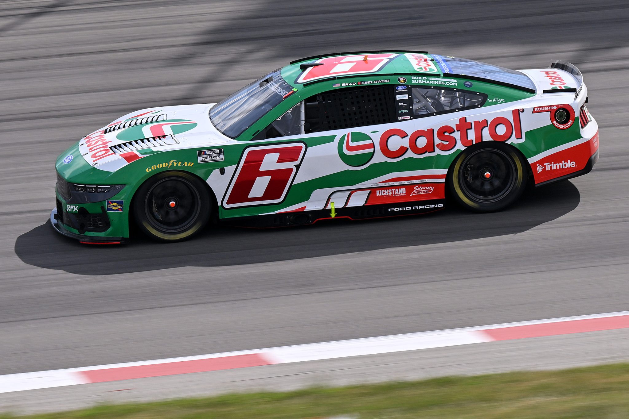MADISON, ILLINOIS - SEPTEMBER 13: Brad Keselowski, driver of the #6 Castrol Ford, drives during the NASCAR Cup Series Enjoy Illinois 300 at WWT Raceway on September 13, 2026 in Madison, Illinois. (Photo by Amy Kontras/Getty Images) | Getty Images