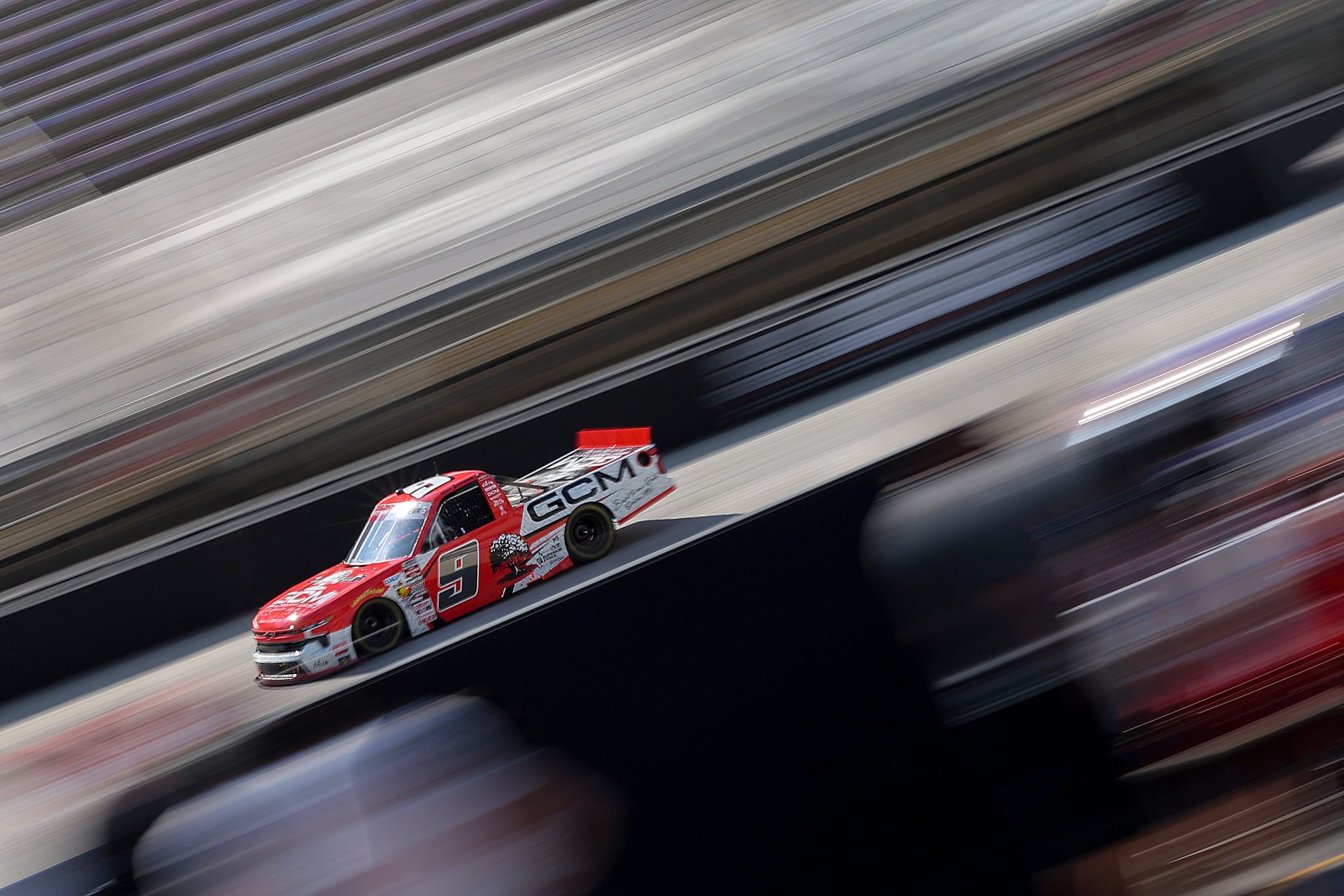 BRISTOL, TENNESSEE - SEPTEMBER 17: Grant Enfinger, driver of the #9 Grant County Mulch Chevrolet, drives during practice for the NASCAR Craftsman Truck Series UNOH 250 Presented by Ohio Logistics at Bristol Motor Speedway on September 17, 2026 in Bristol, Tennessee. (Photo by Jonathan Bachman/Getty Images) | Getty Images